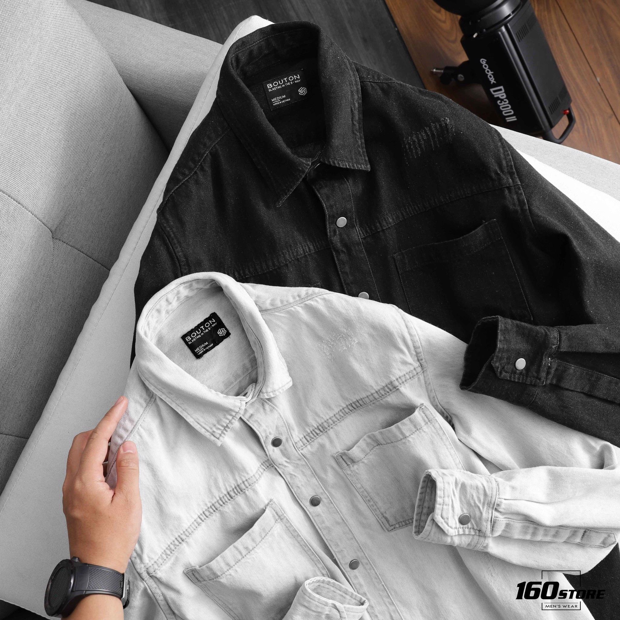 Áo sơmi denim BOUTON basic