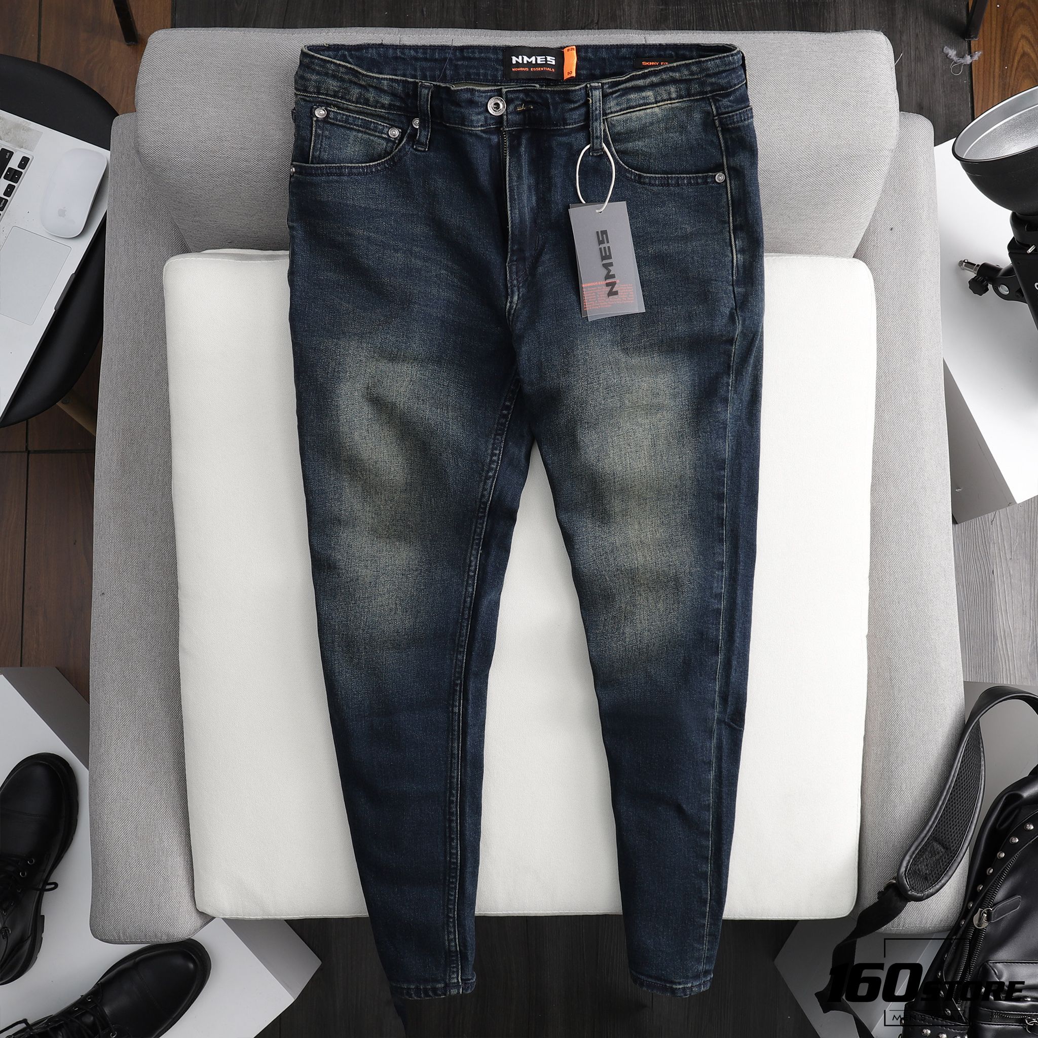 Quần jeans NOMOUS ESSENTIALS dark blue skinny