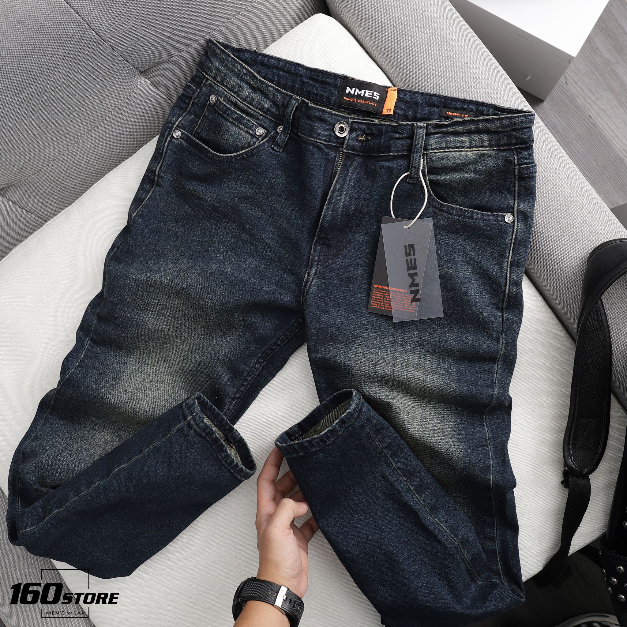 Quần jeans NOMOUS ESSENTIALS dark blue skinny