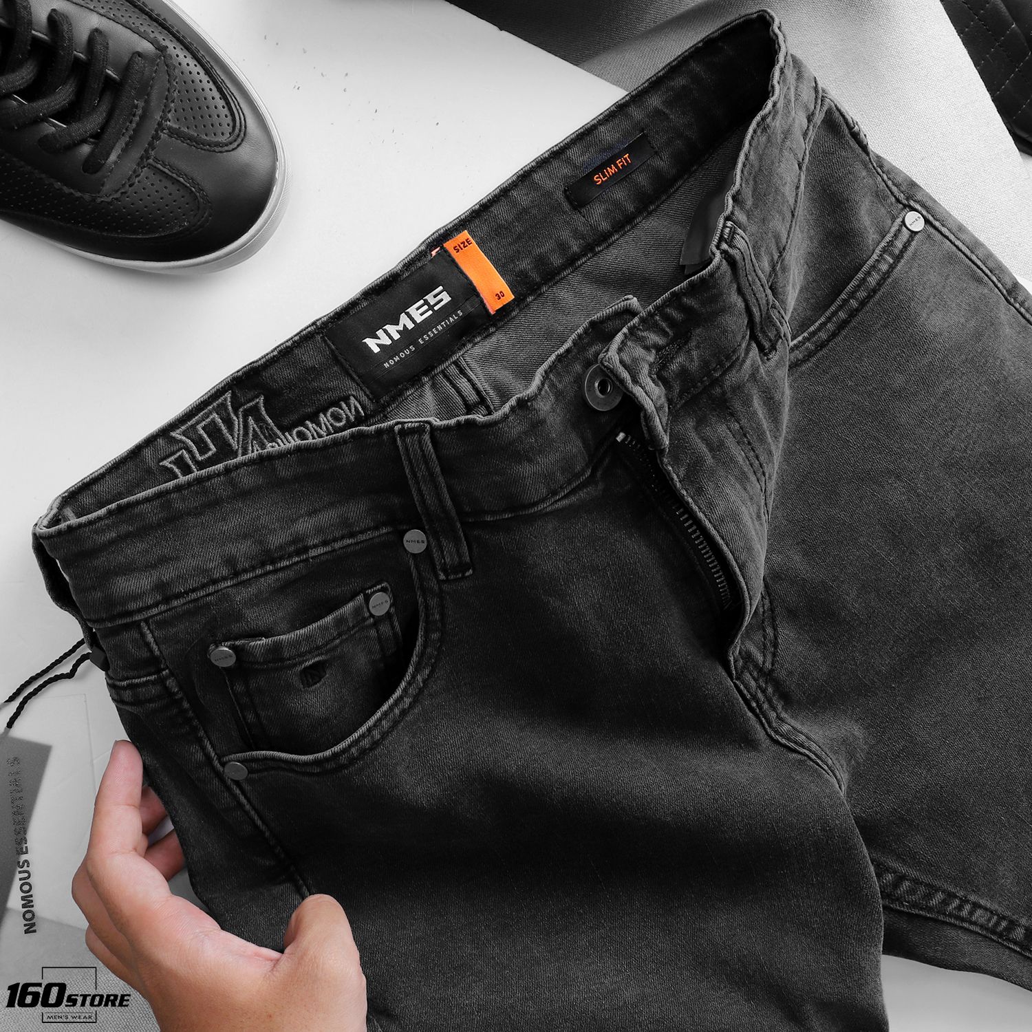Quần short jeans Nomous Essentials w logo