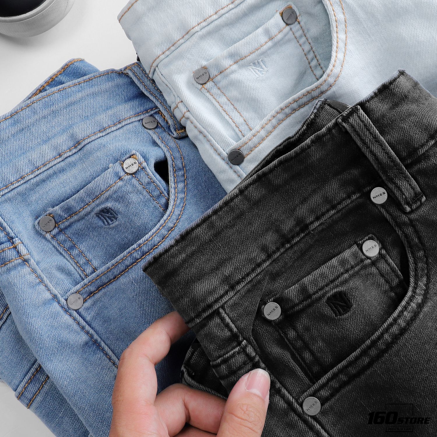 Quần short jeans Nomous Essentials w logo