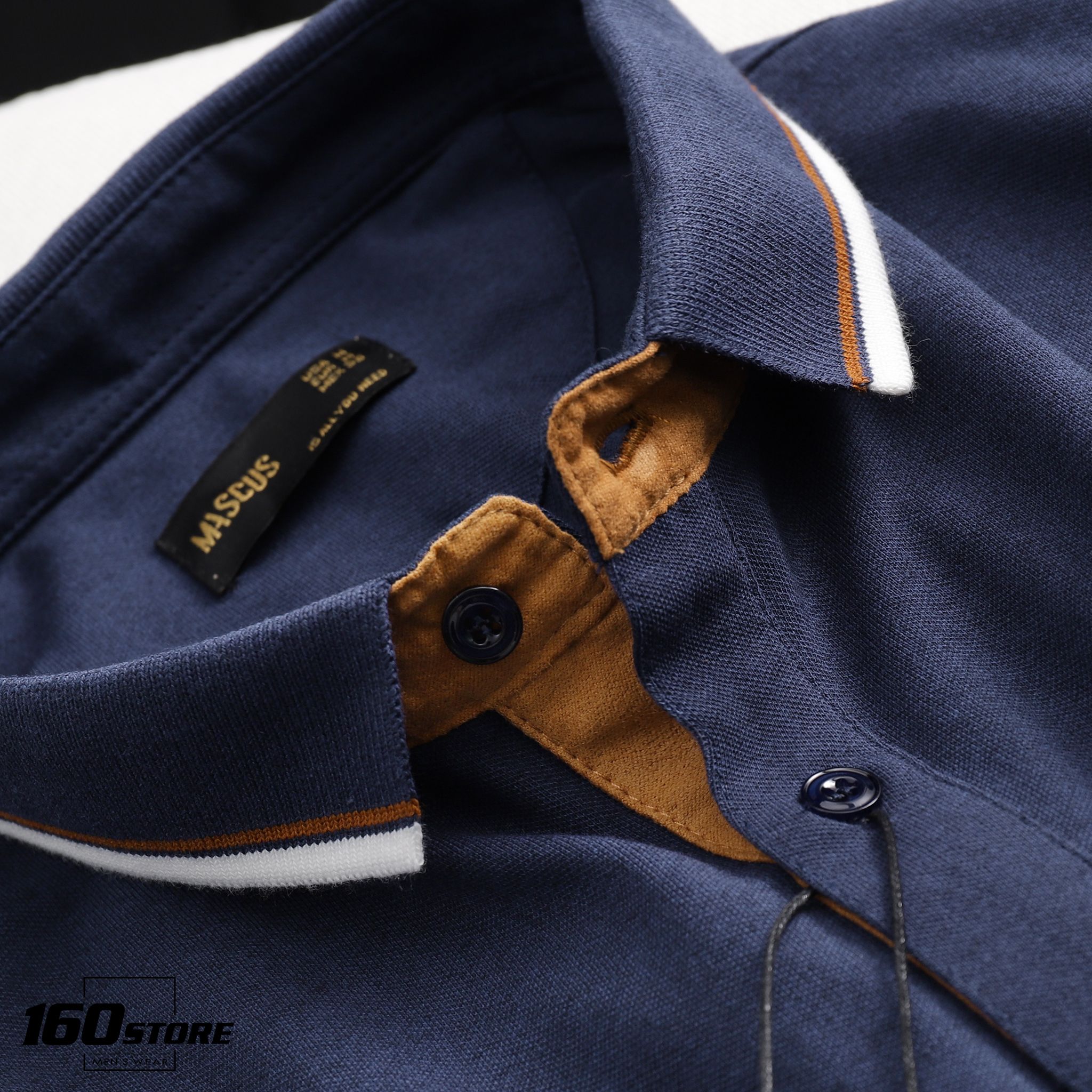 Áo polo MASCUS w suede details