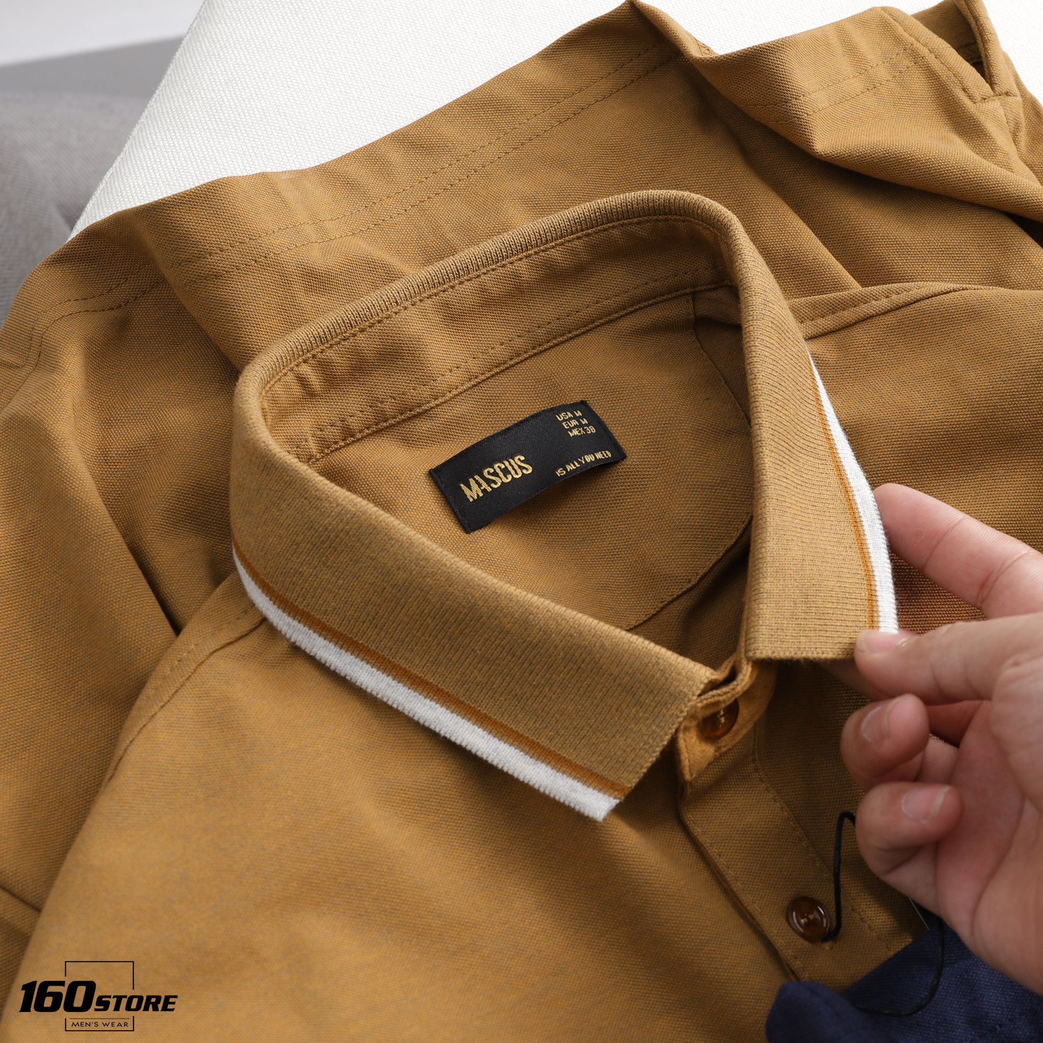 Áo polo MASCUS w suede details