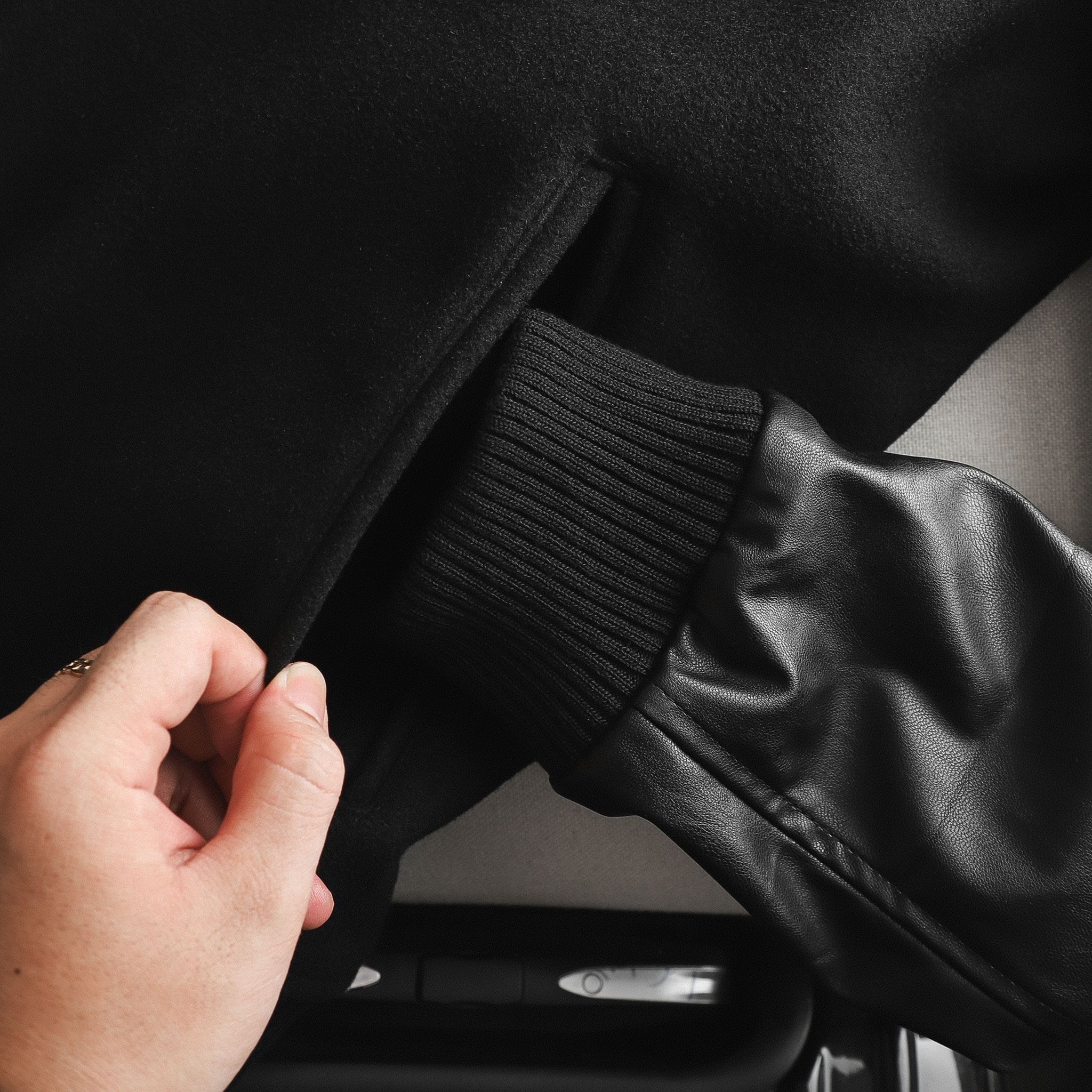 Áo khoác bomber BOUTON w leather