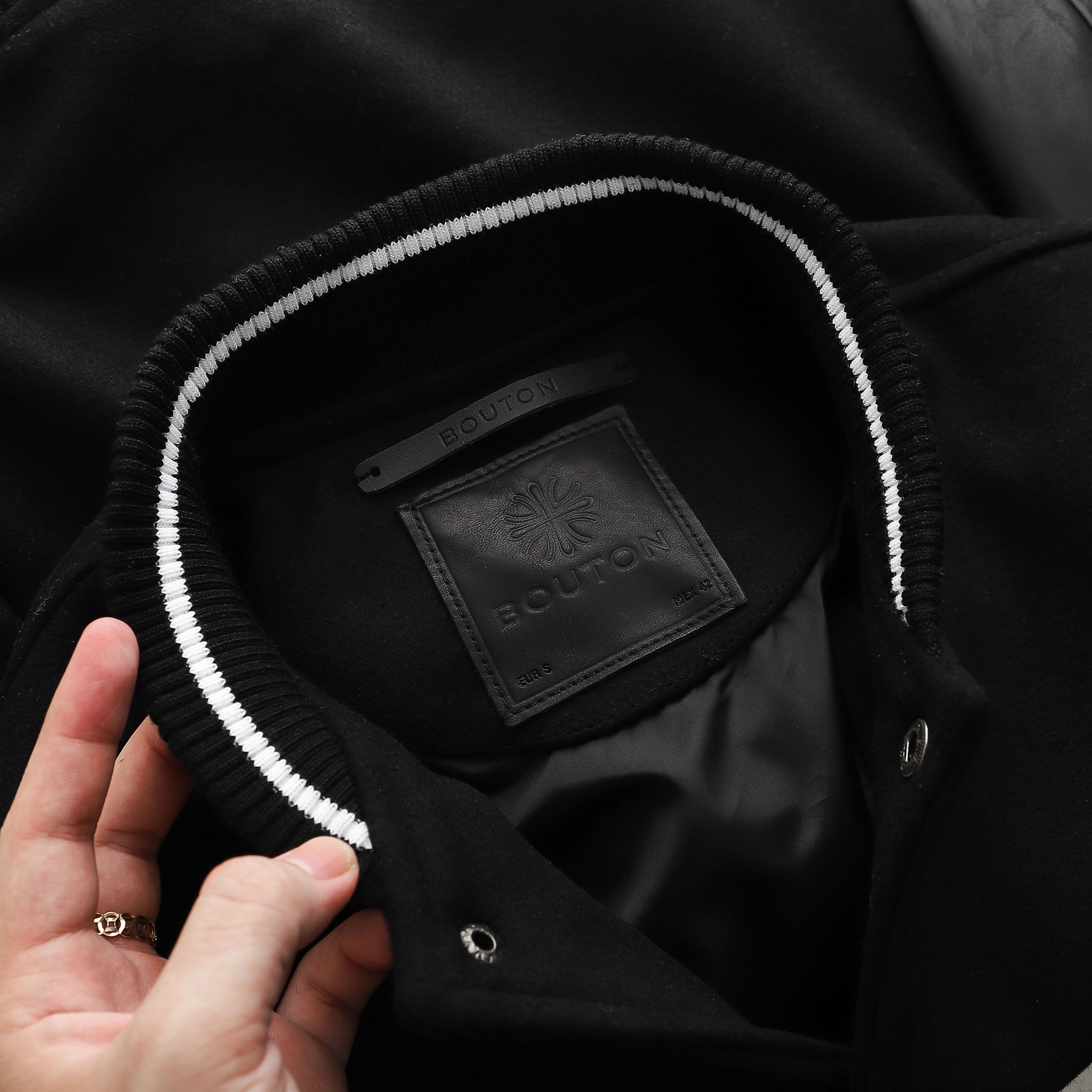 Áo khoác bomber BOUTON w leather