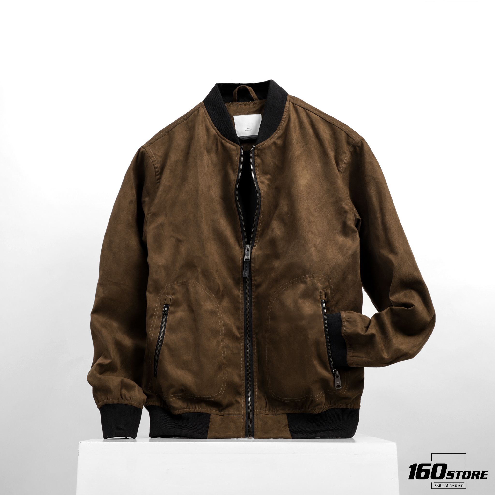 Áo khoác bomber M.N.G suede