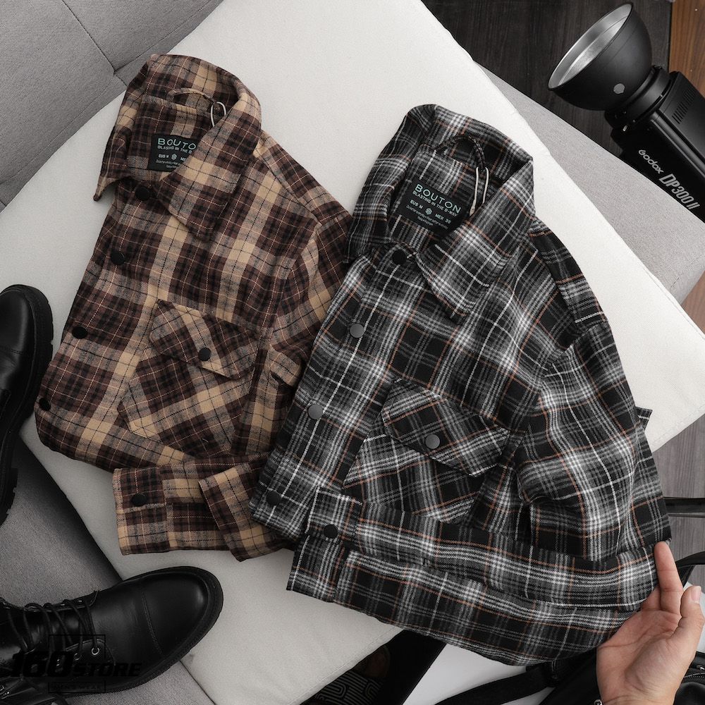 Áo khoác caro BOUTON flannel jacket