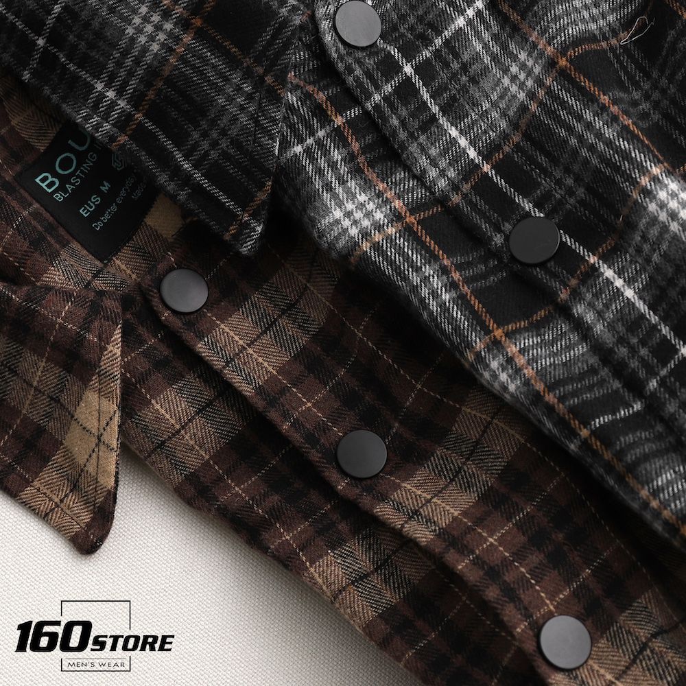 Áo khoác caro BOUTON flannel jacket