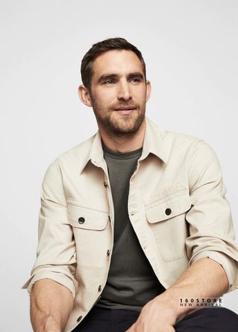 MNG Pocketed Cotton Jacket