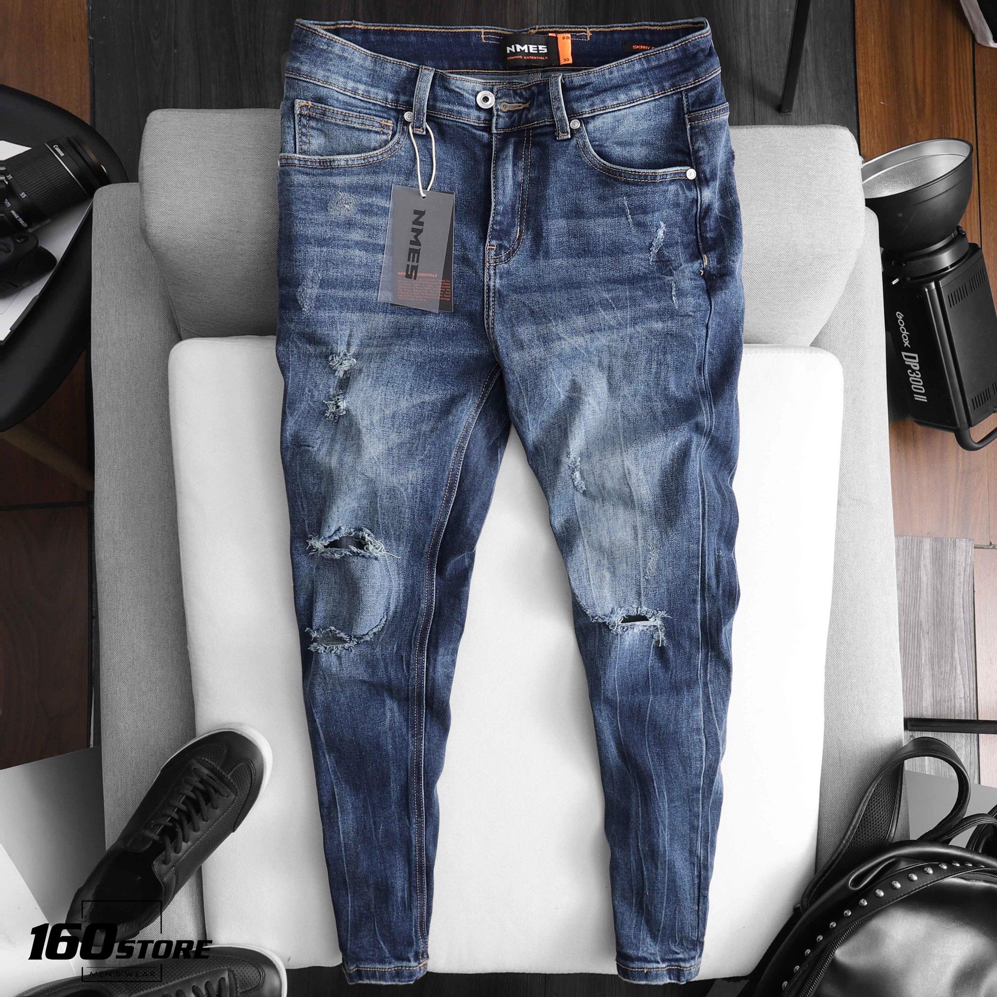 Quần jeans NOMOUS ESSENTIALS Dark blue skinny