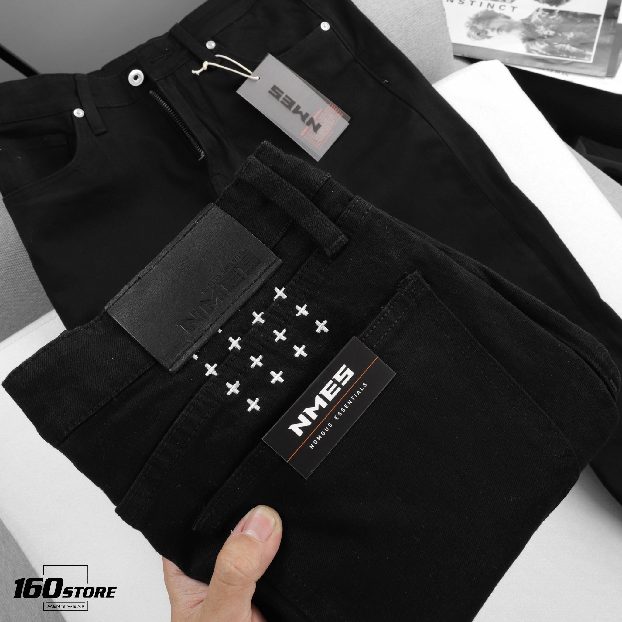 Quần jeans NOMOUS ESSENTIALS skinny black