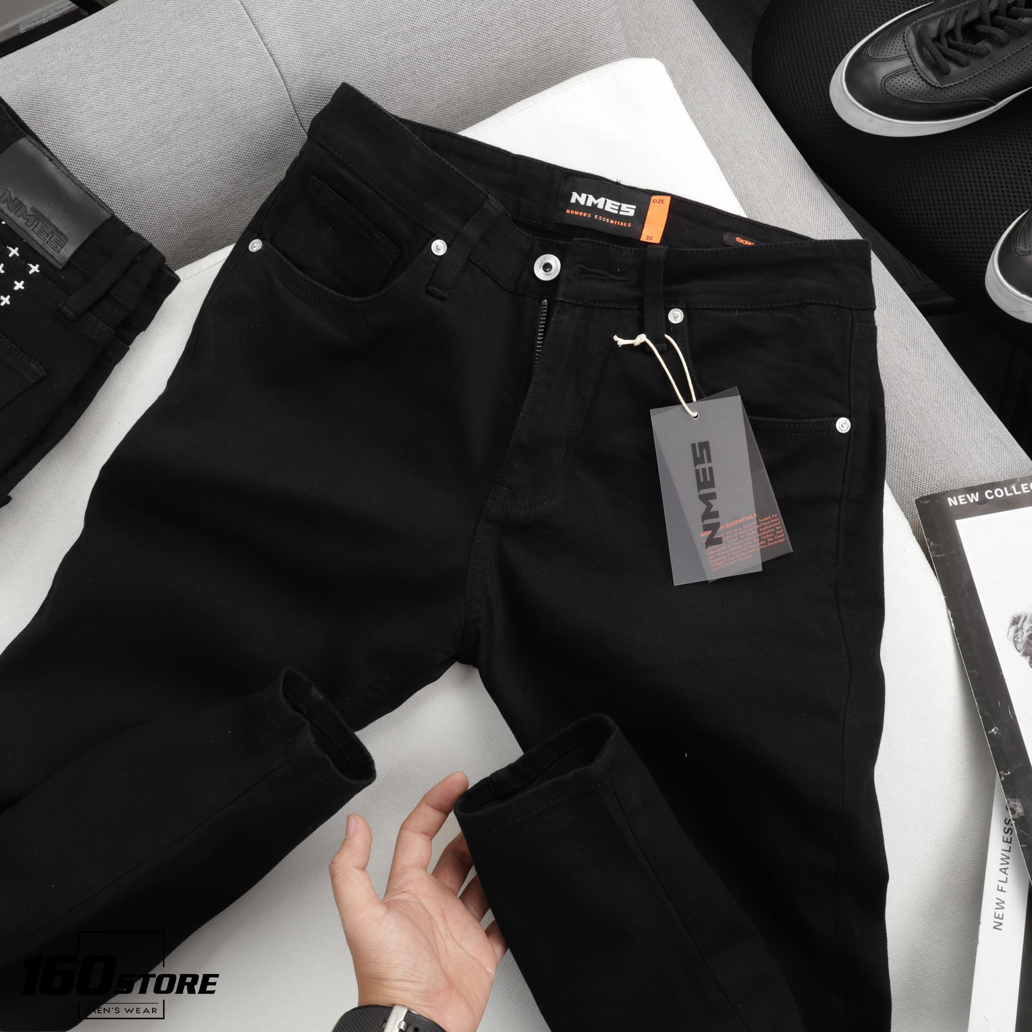 Quần jeans NOMOUS ESSENTIALS skinny black