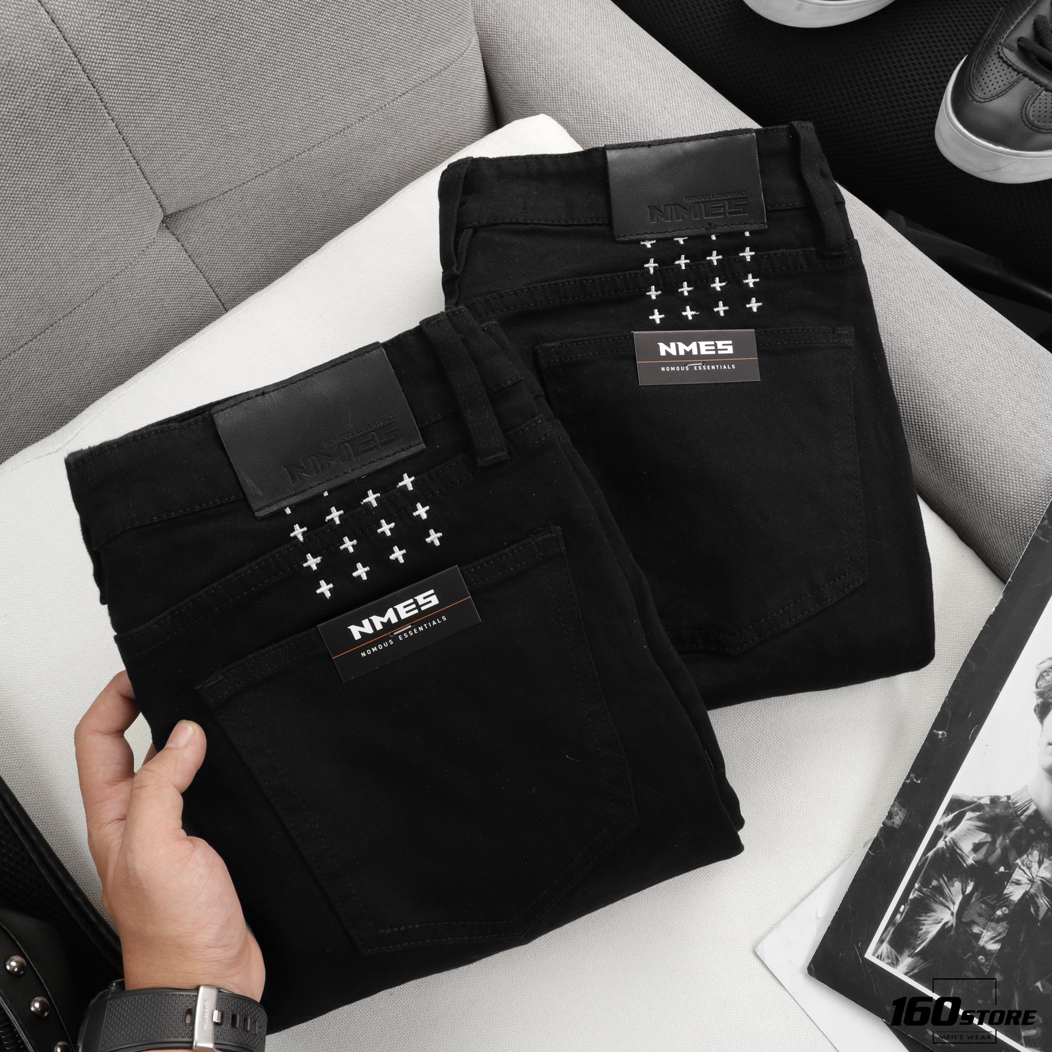 Quần jeans NOMOUS ESSENTIALS skinny black
