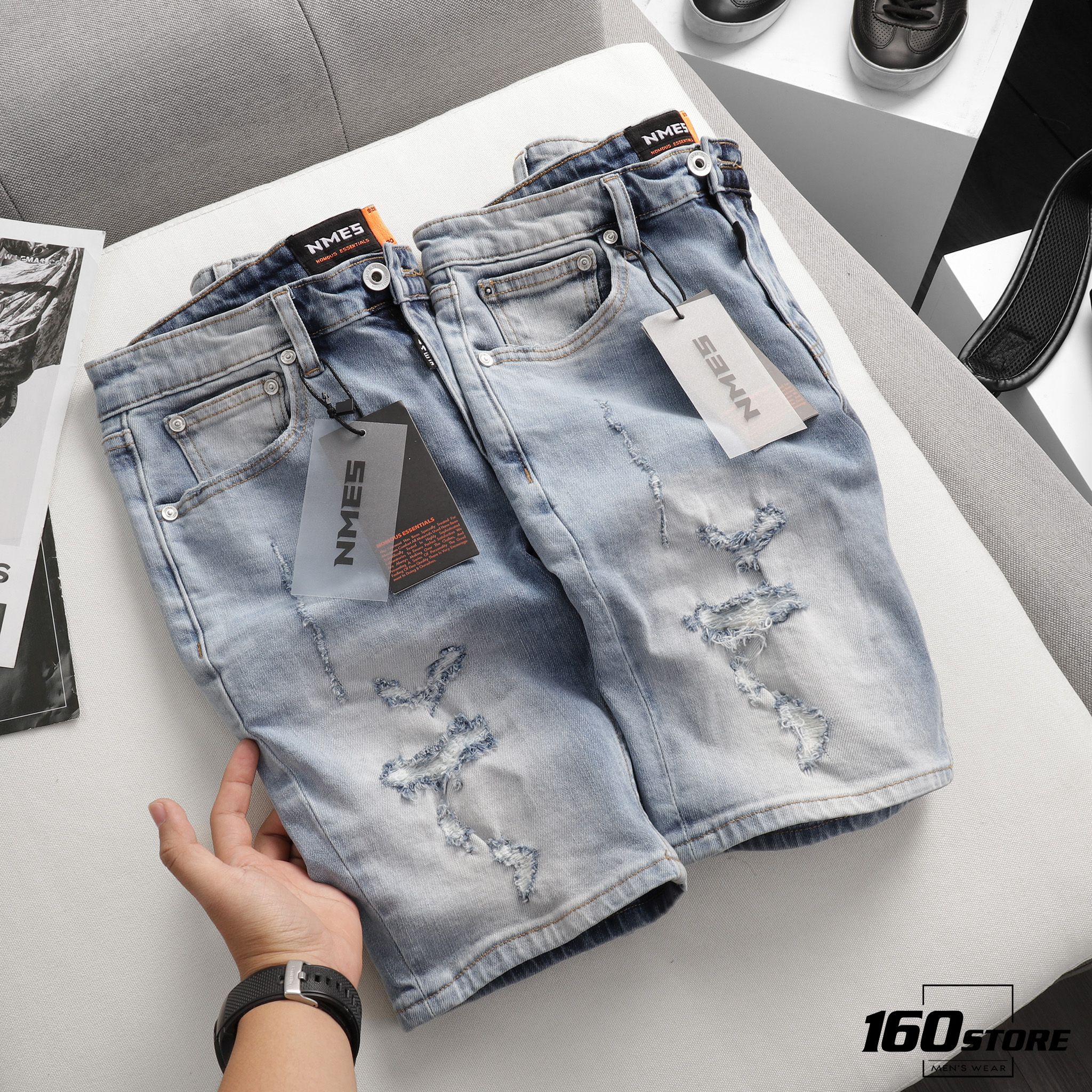 Quần short jeans NOMOUS ESSENTIALS skinny
