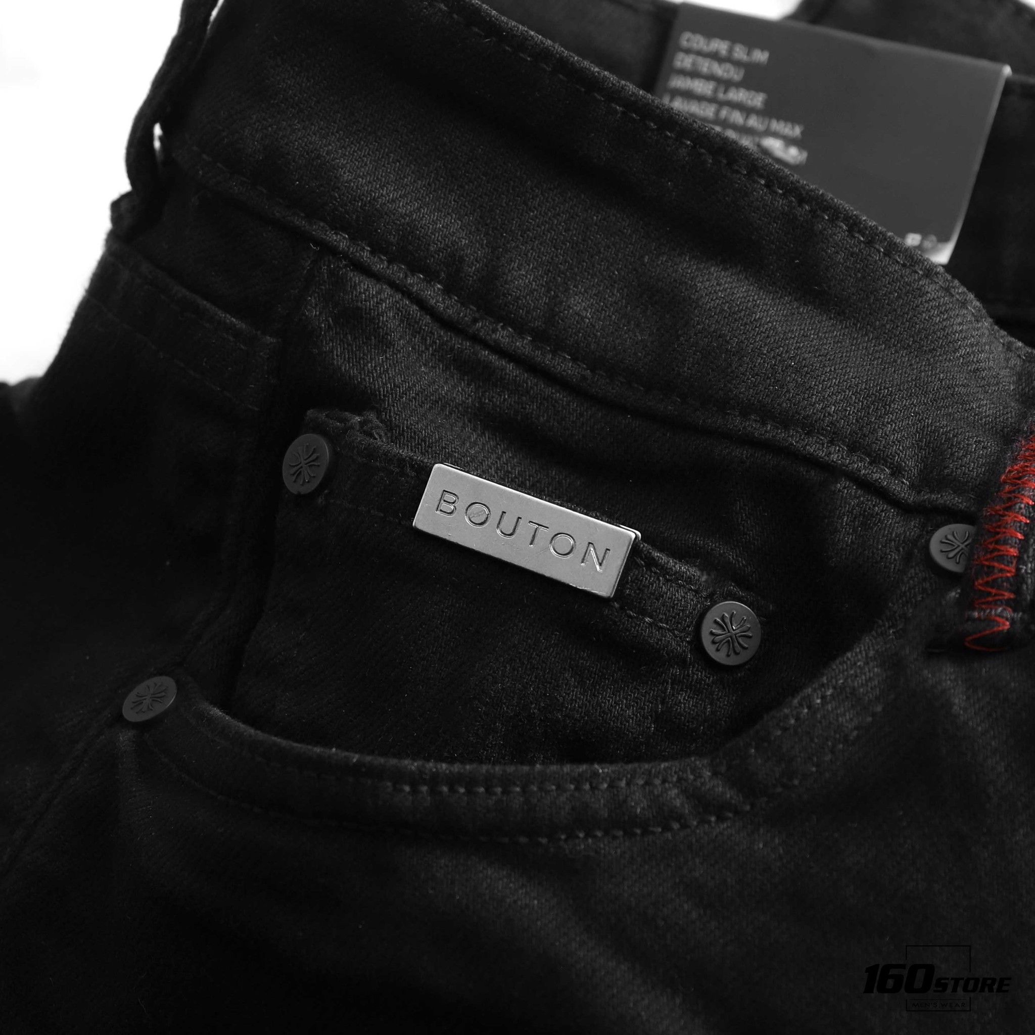 Quần short jeans BOUTON w details