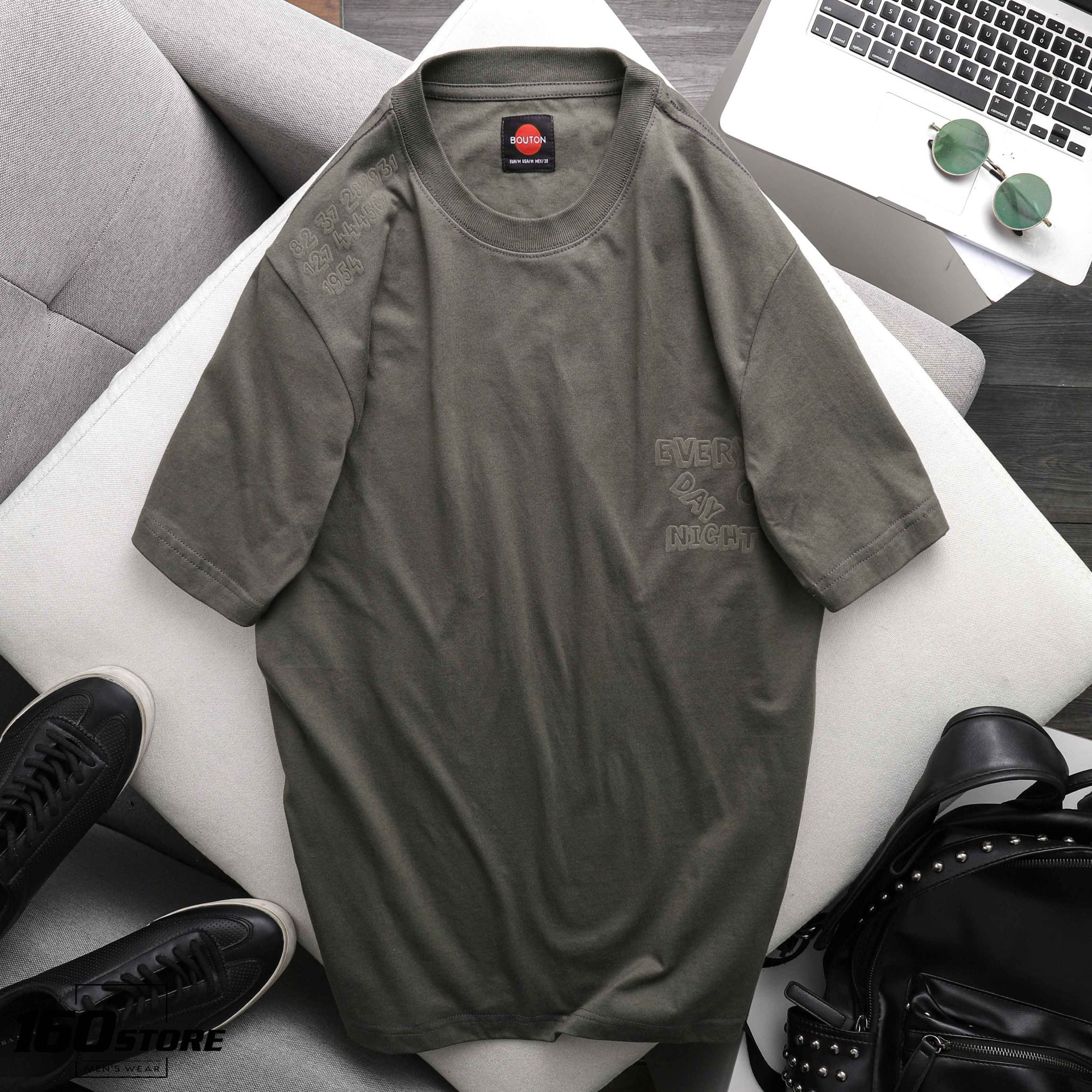 Áo thun BOUTON velvet print
