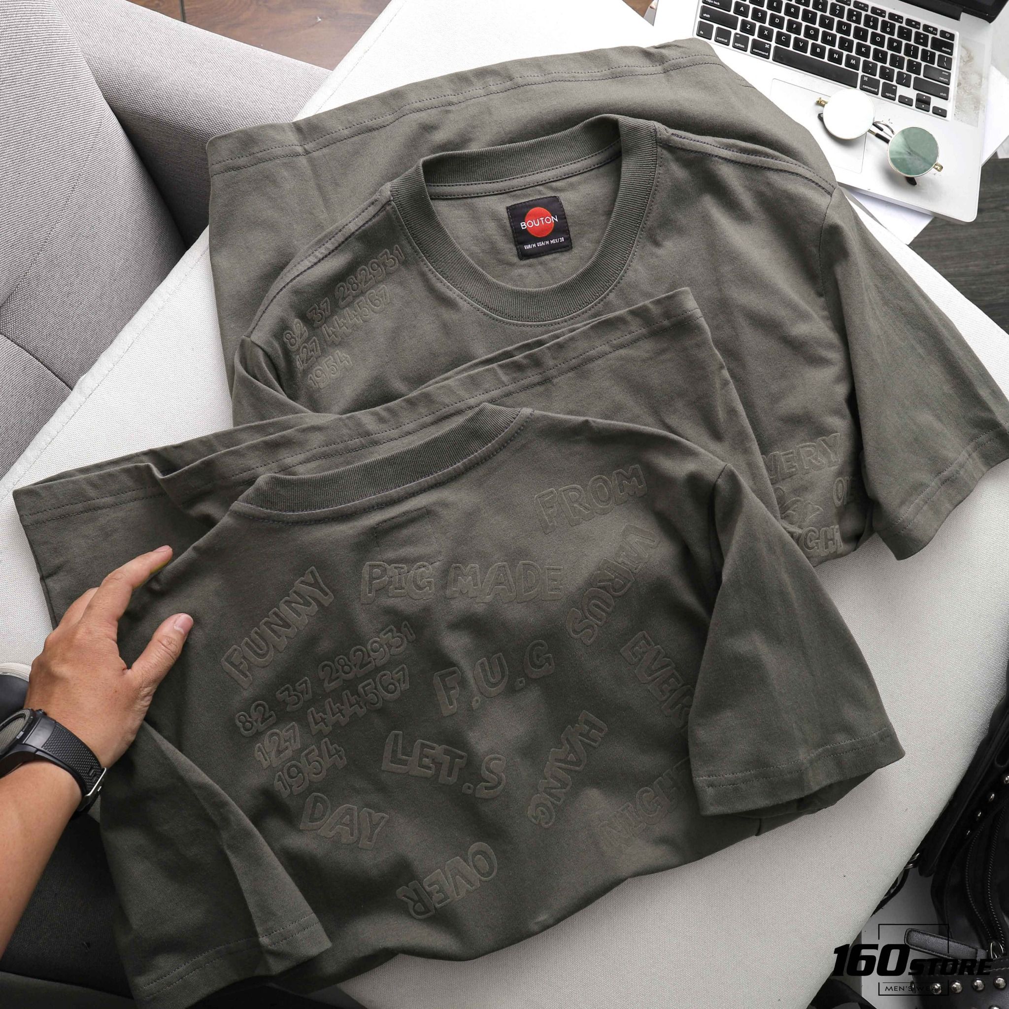 Áo thun BOUTON velvet print
