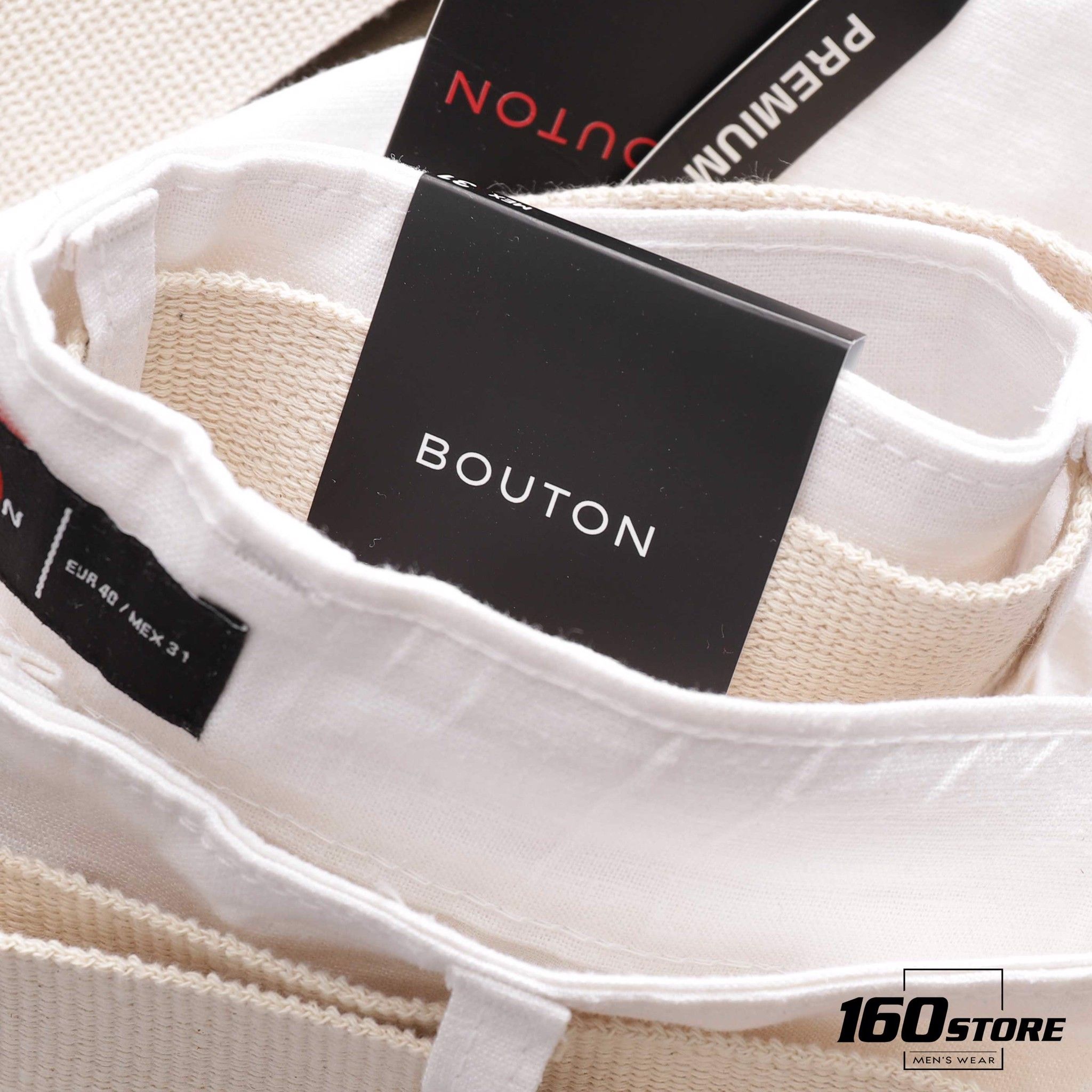 Quần short linen BOUTON belt ss21