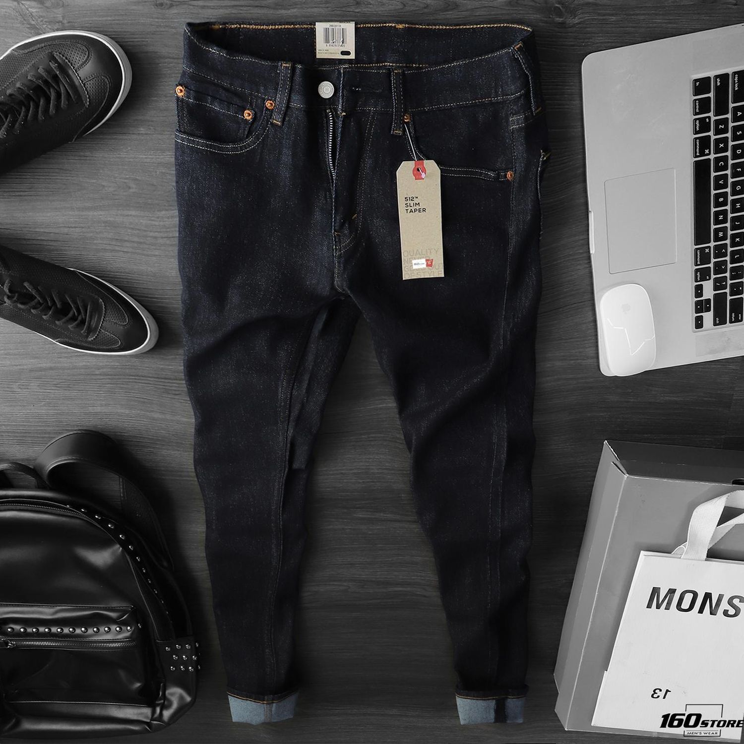 Quần jean LVIS slim taper