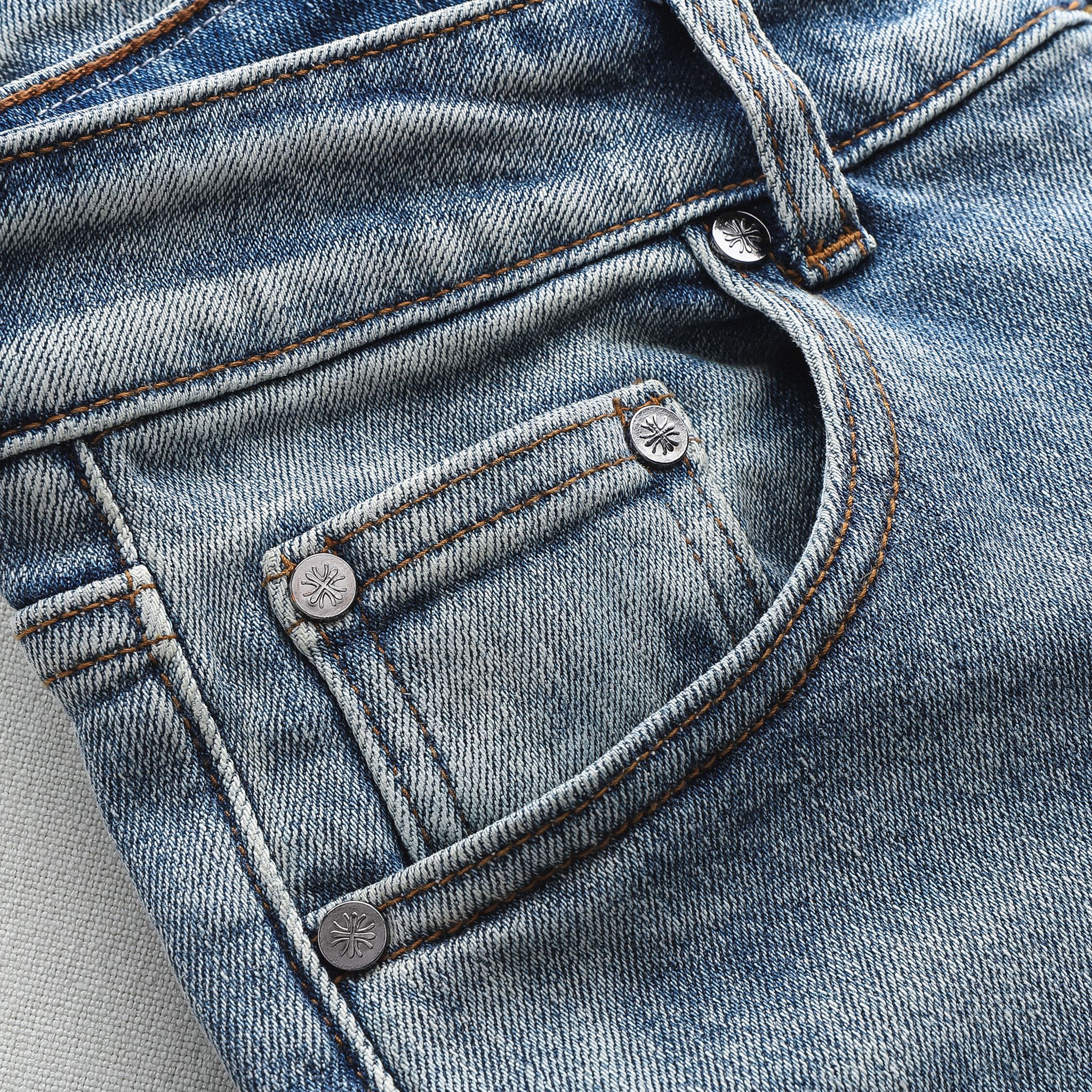 Quần Jeans BOUTON Mix Blue Skinny