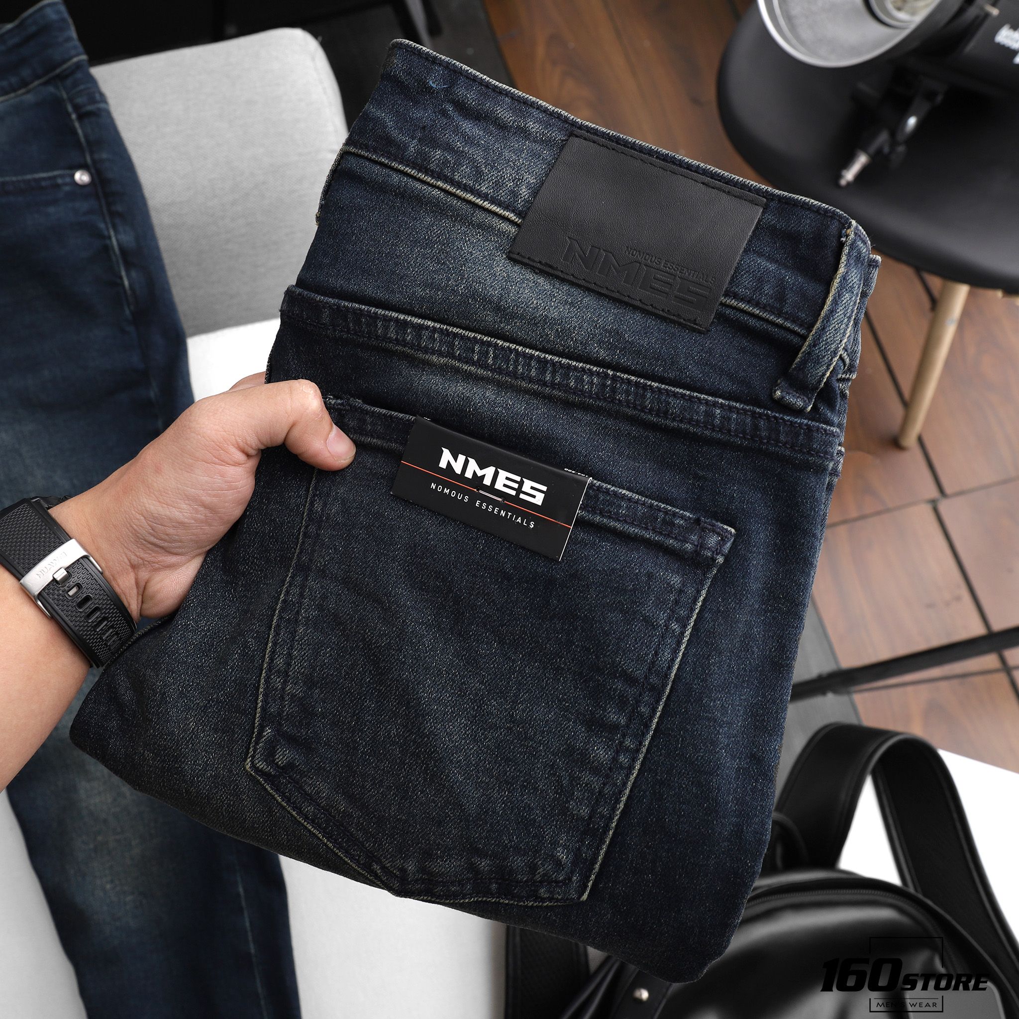 Quần jeans NOMOUS ESSENTIALS dark blue slim