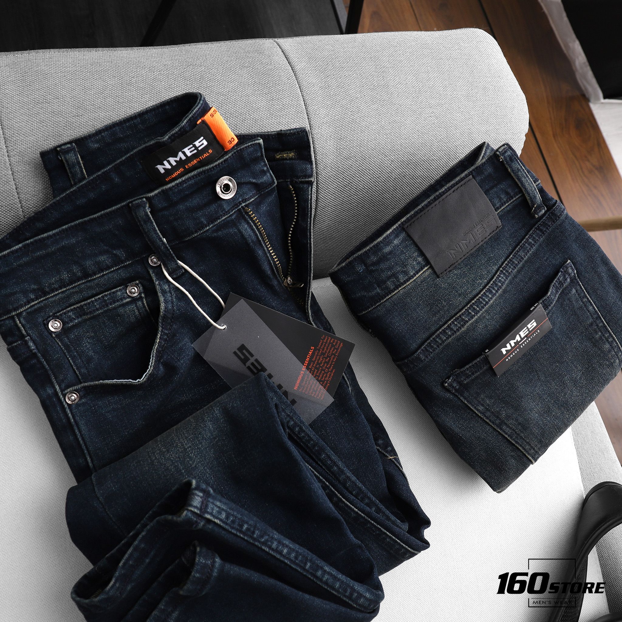 Quần jeans NOMOUS ESSENTIALS dark blue slim