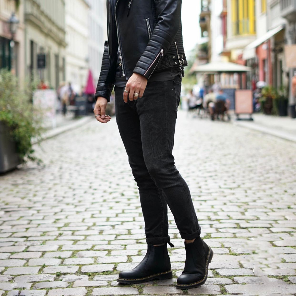 Quần jeans M.N.G slim black