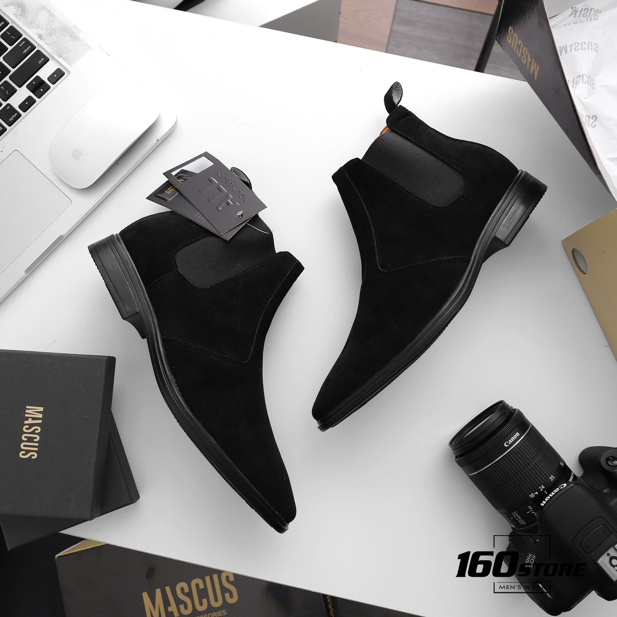 Giày chelsea boots MASCUS da lộn
