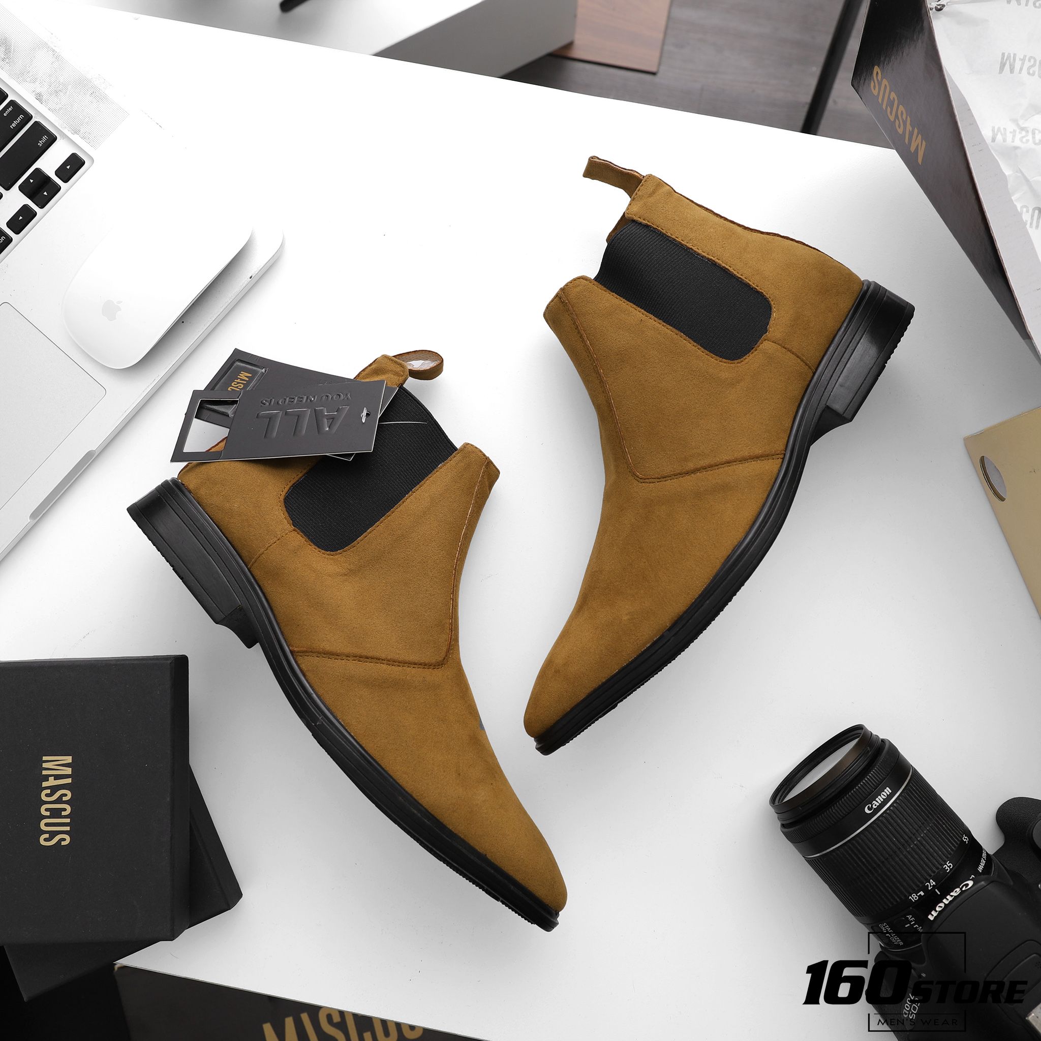 Giày chelsea boots MASCUS da lộn