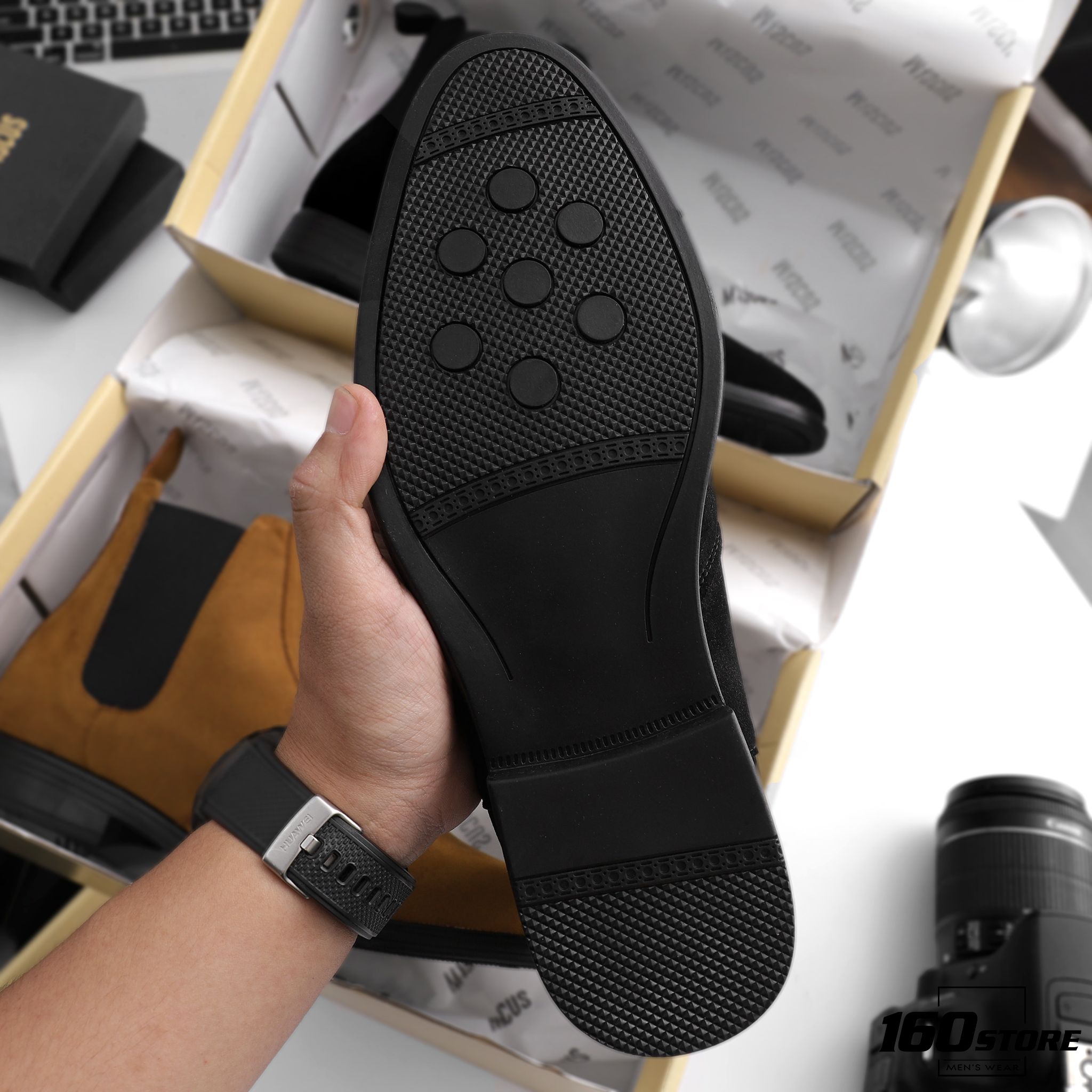 Giày chelsea boots MASCUS da lộn