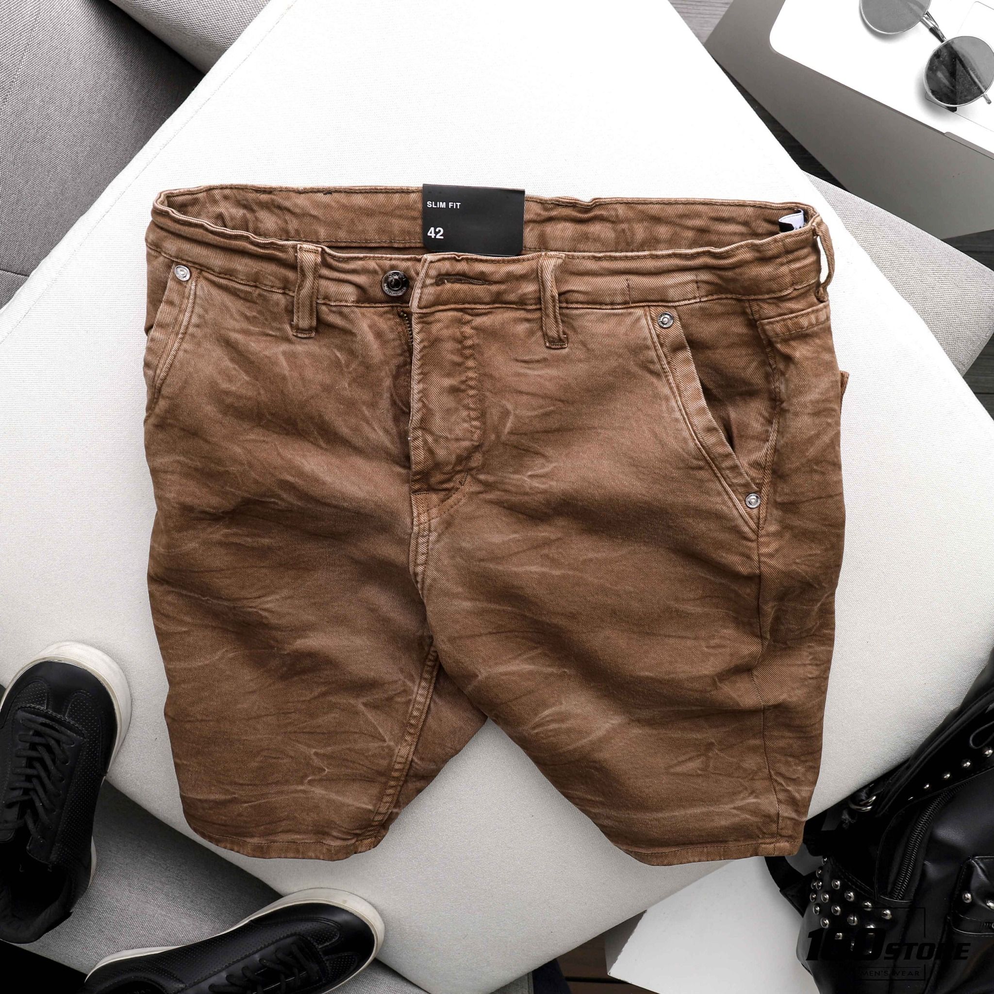 Quần short denim NOMOUS ESSENTIALS wash