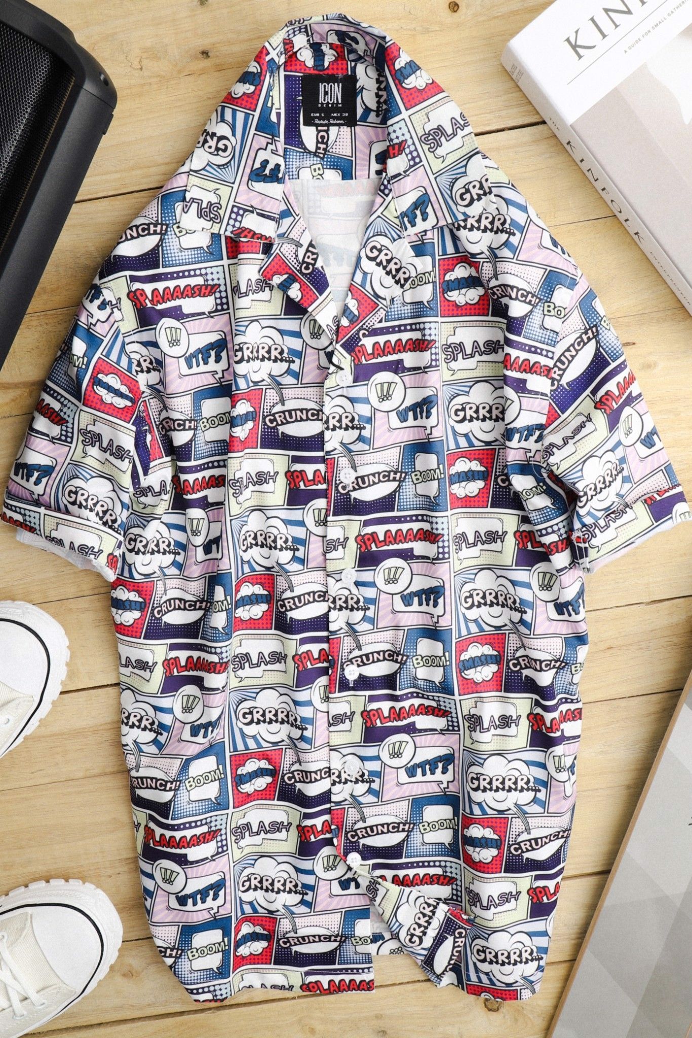 Áo sơmi ICON DENIM họa tiết (TN)