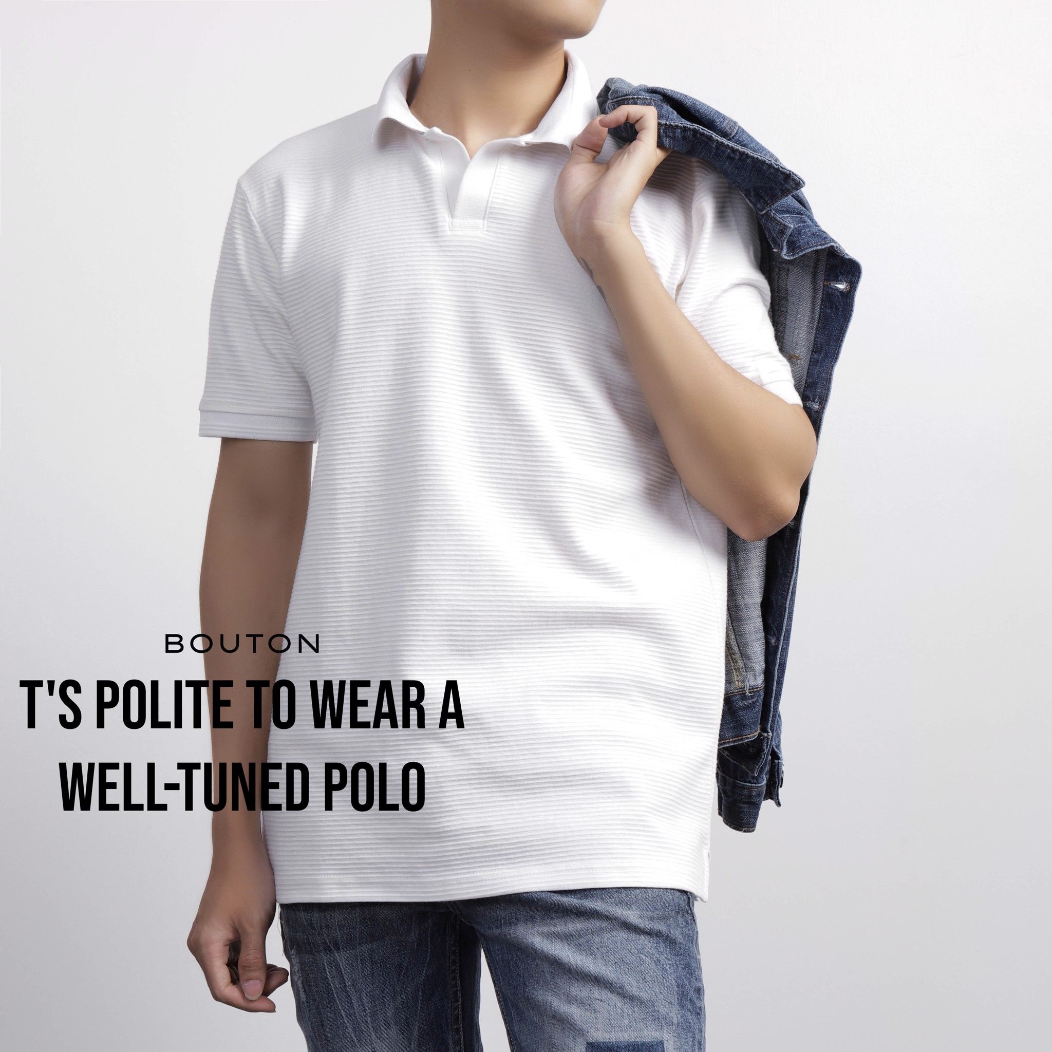 Áo polo BOUTON the bloom phối nhung