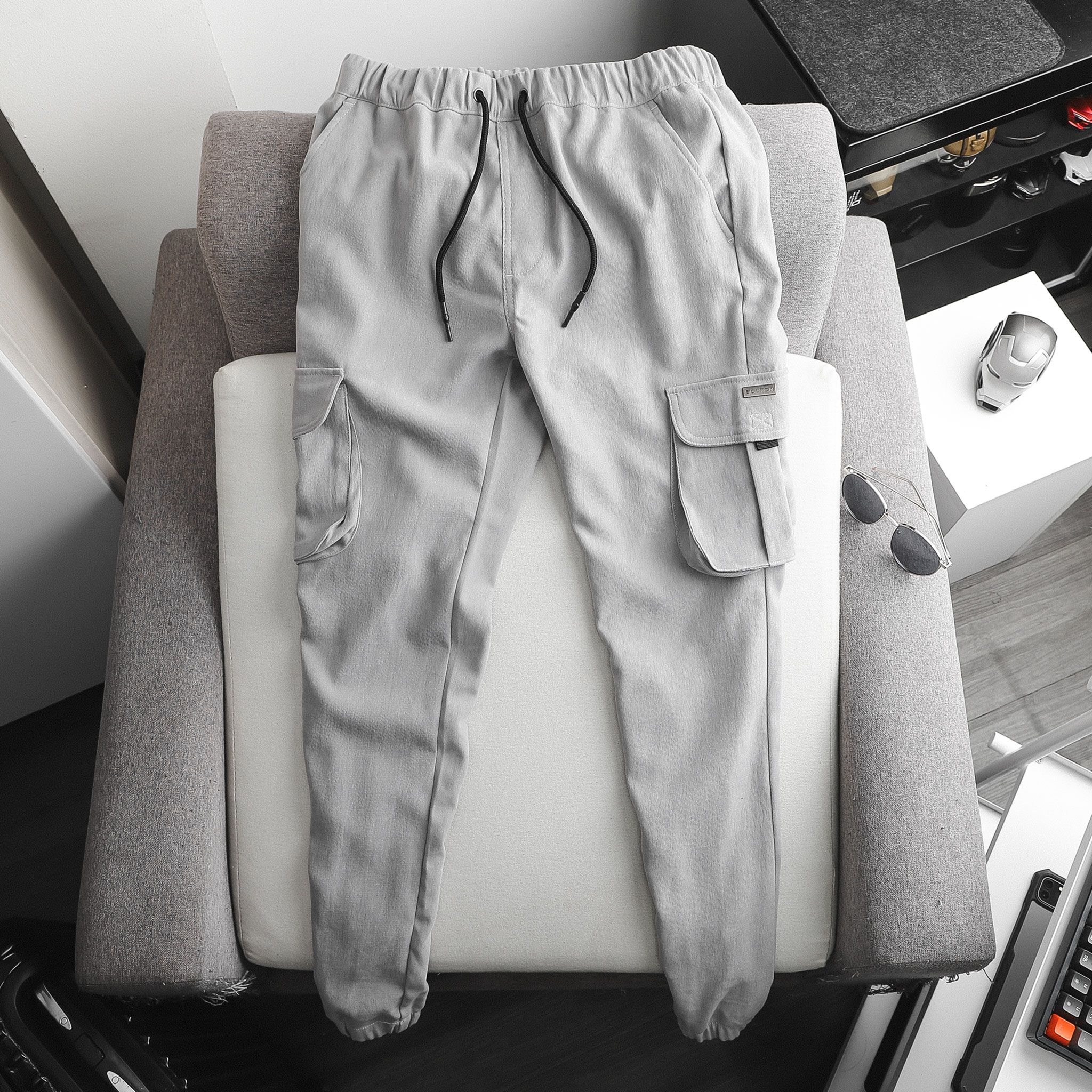 Quần jogger kaki BOUTON cargo