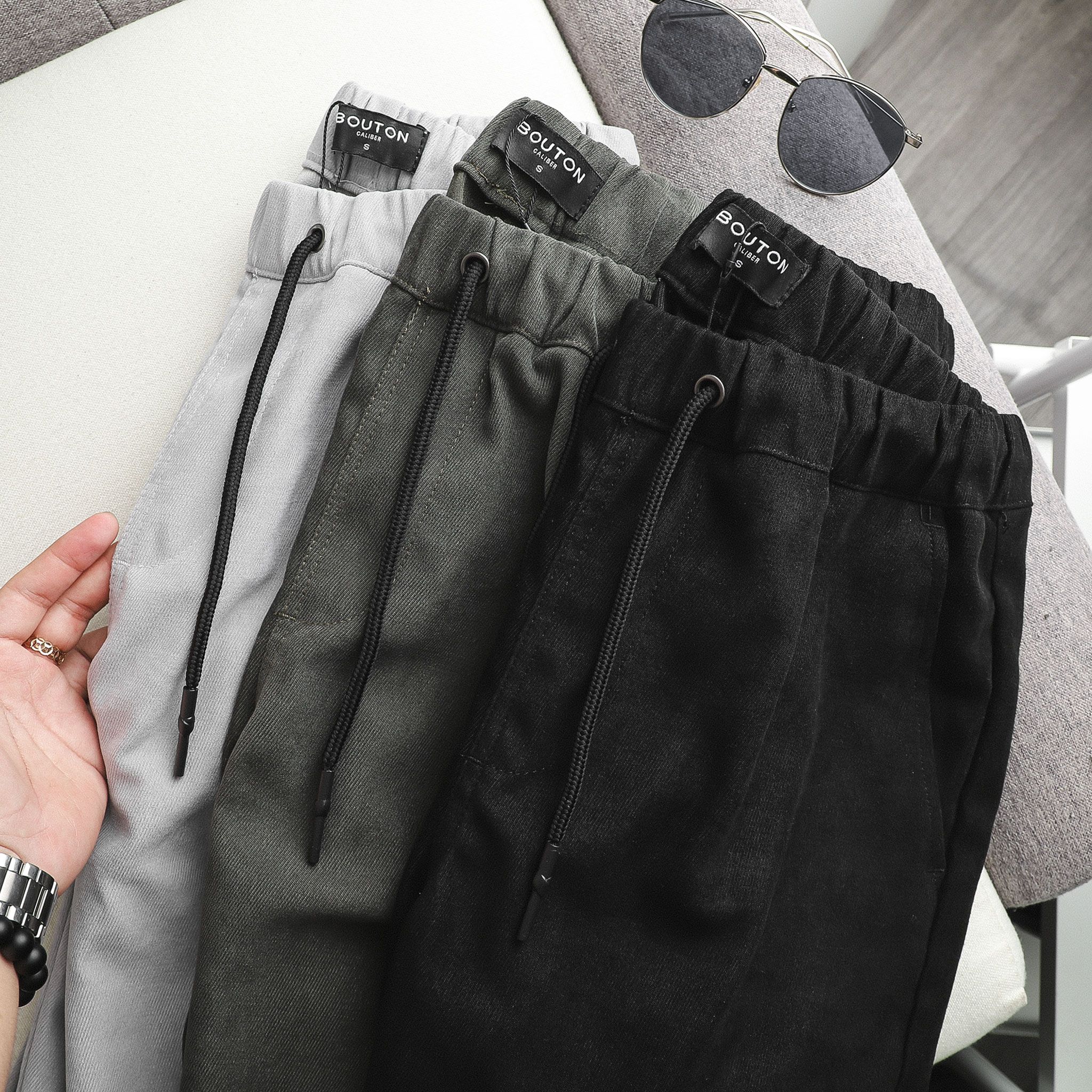 Quần jogger kaki BOUTON cargo
