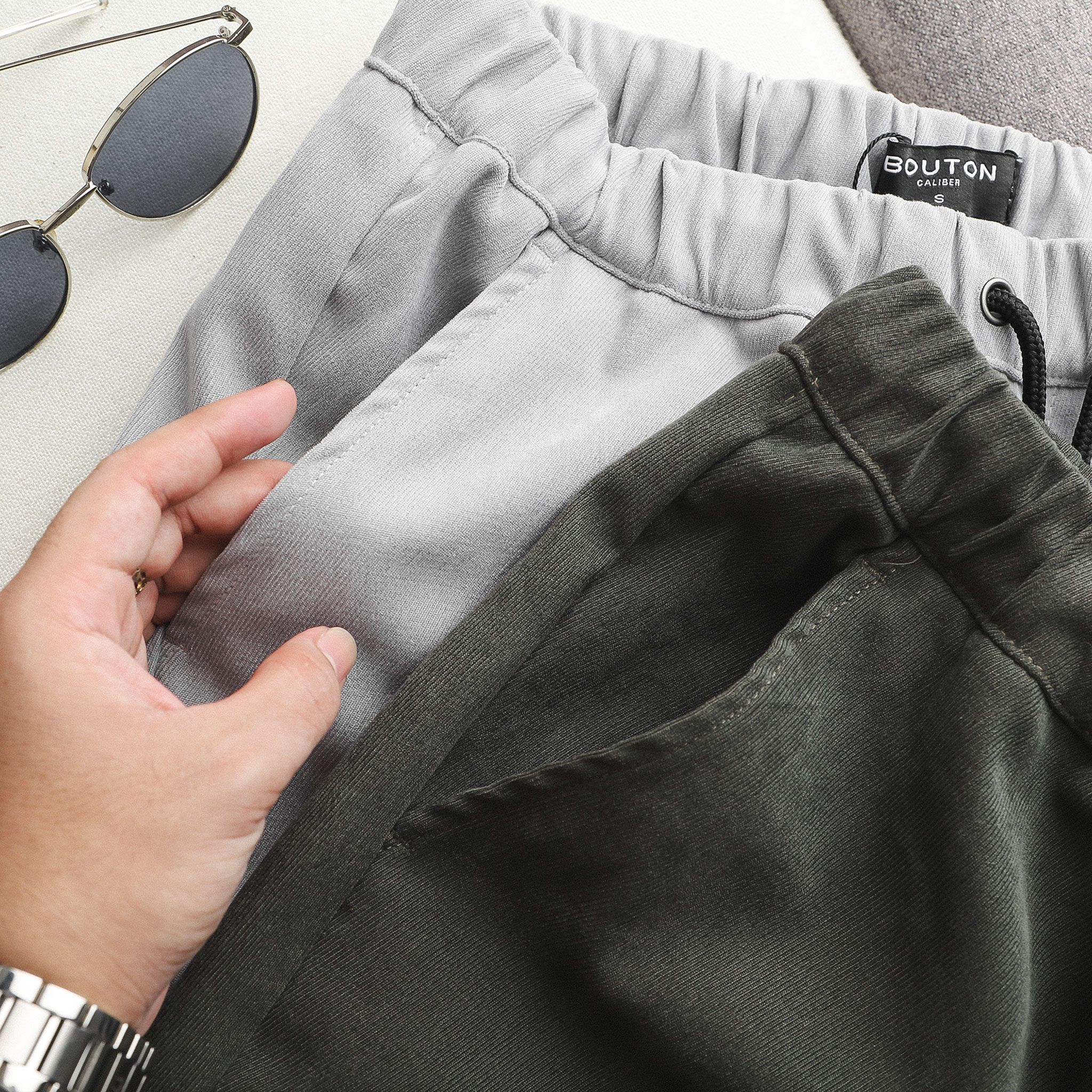 Quần jogger kaki BOUTON cargo