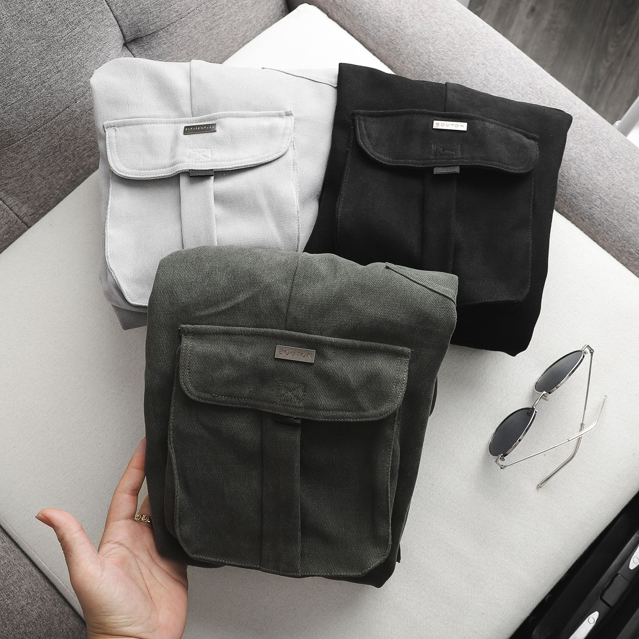 Quần jogger kaki BOUTON cargo