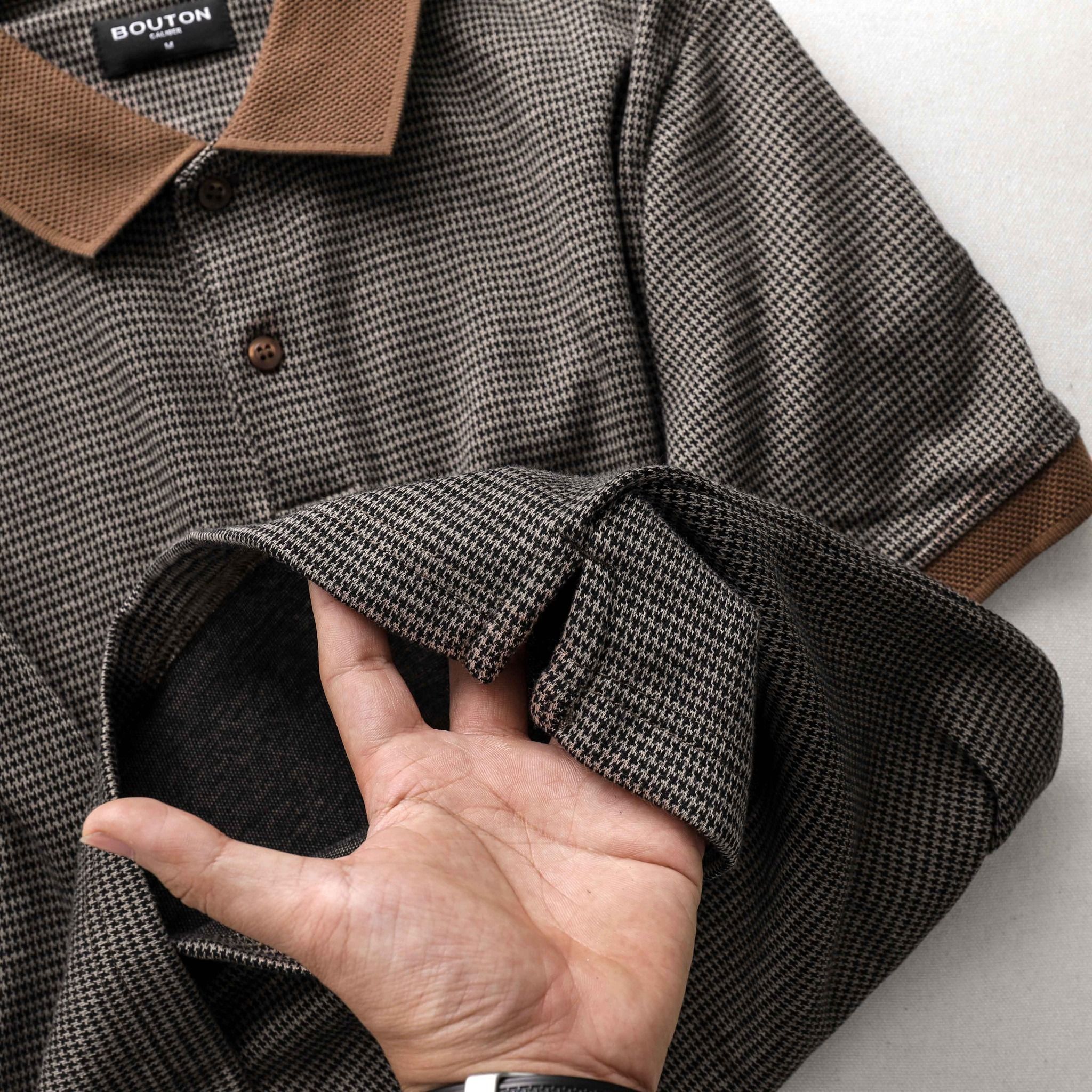 Áo Polo BOUTON Brown Caro