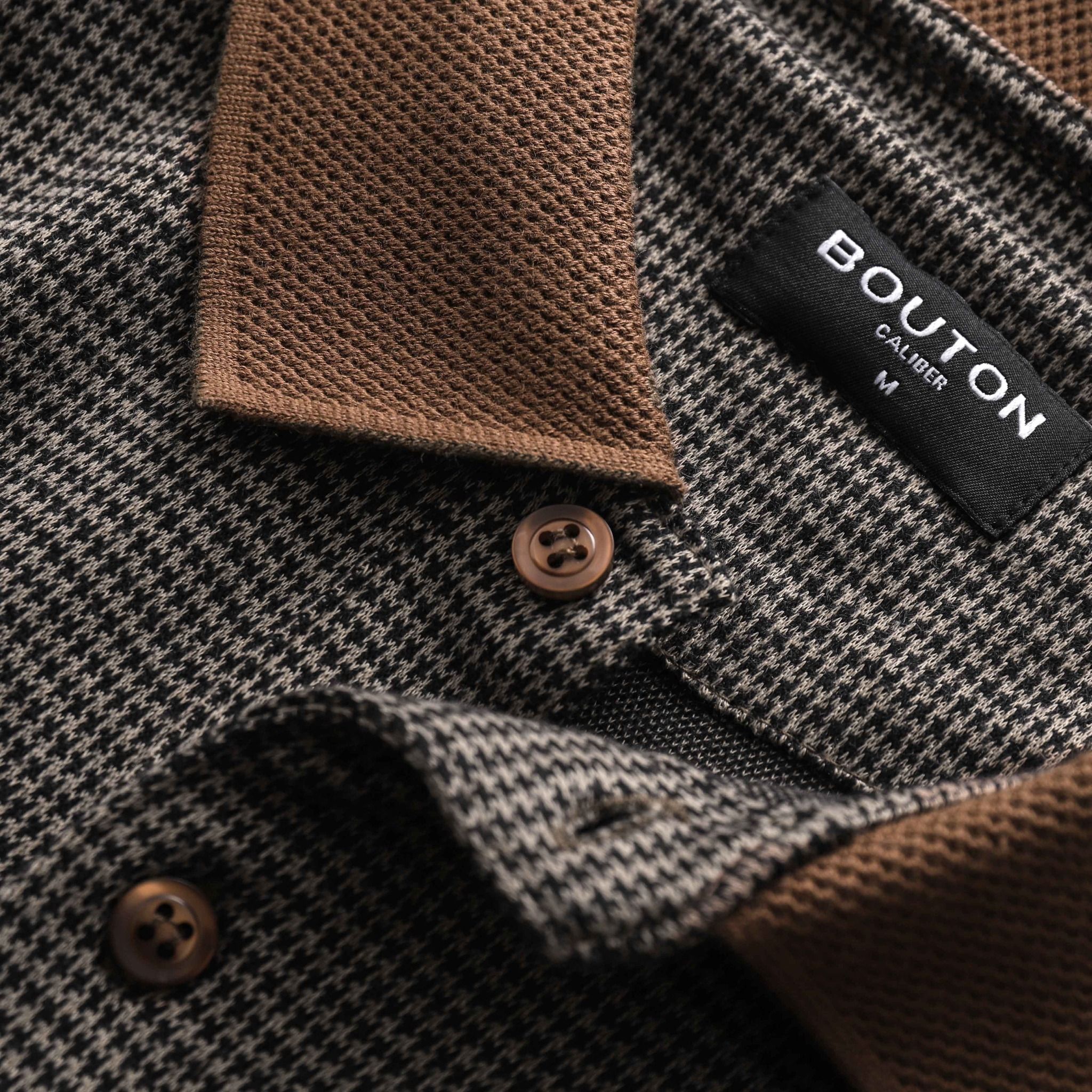 Áo Polo BOUTON Brown Caro