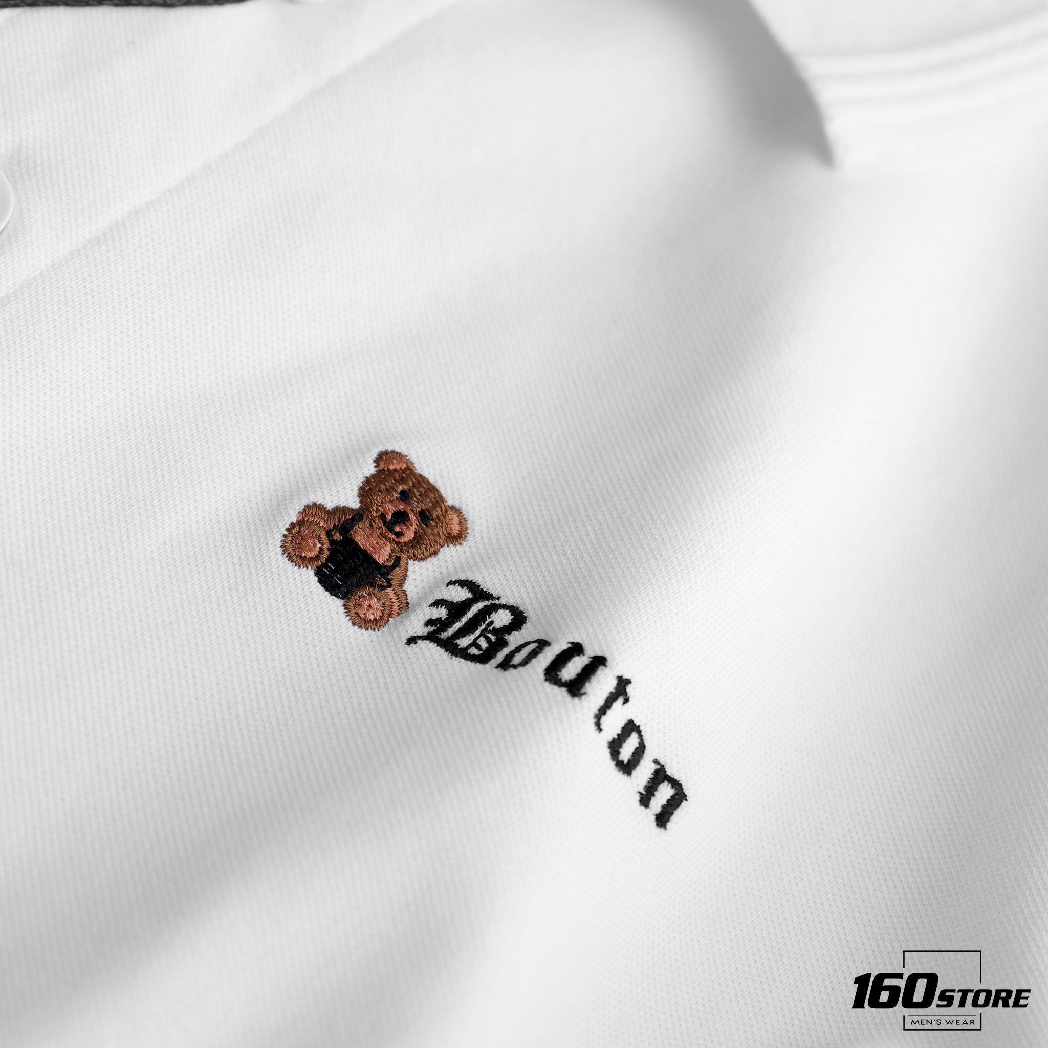 Áo polo BOUTON bear sticker