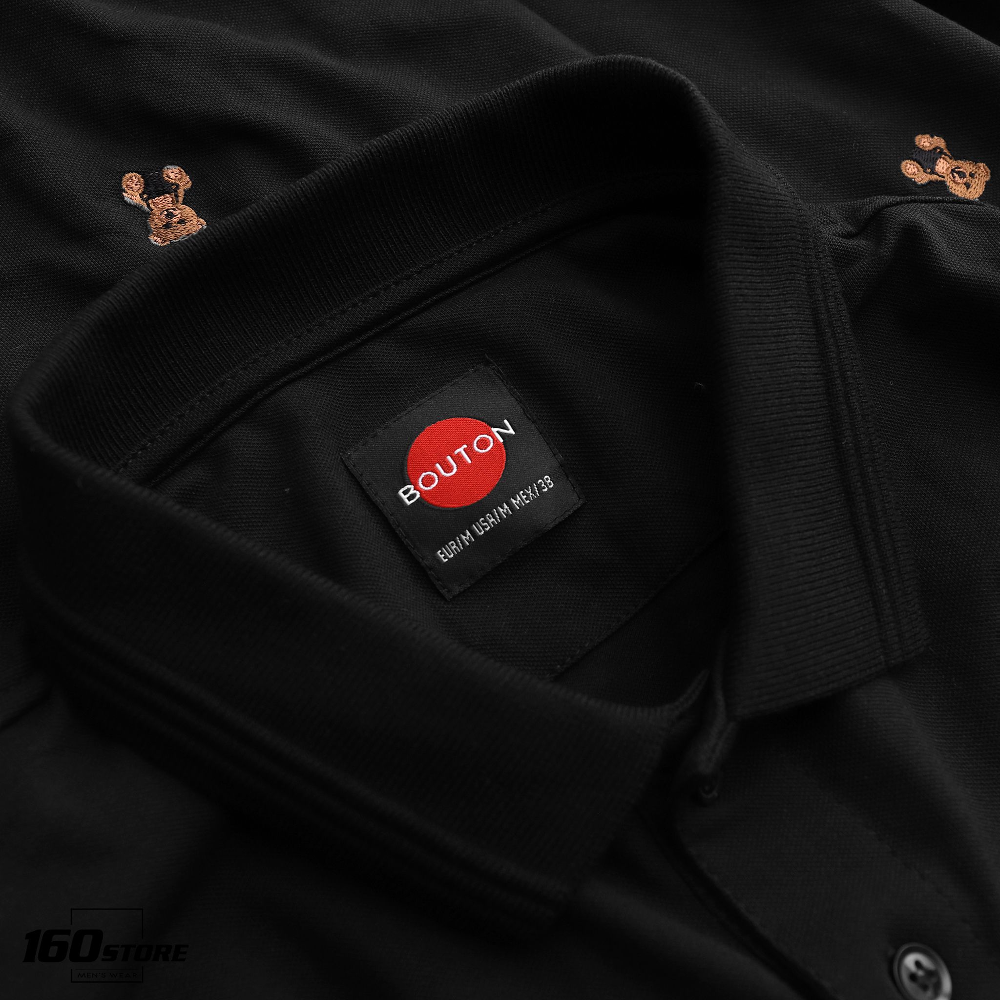 Áo polo BOUTON bear sticker
