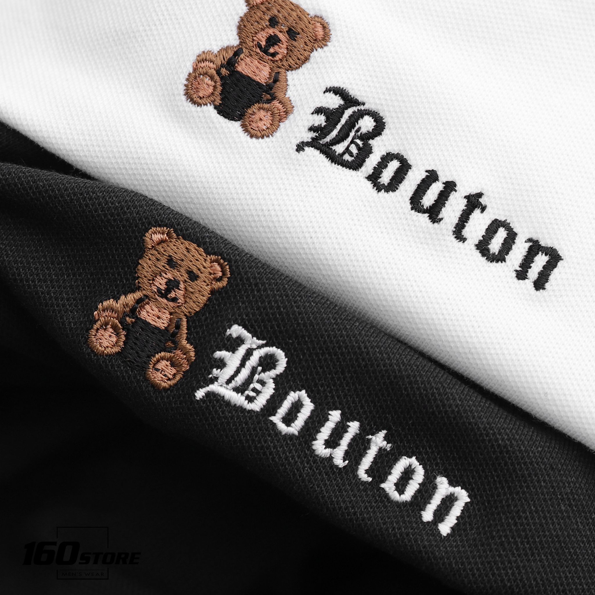 Áo polo BOUTON bear sticker