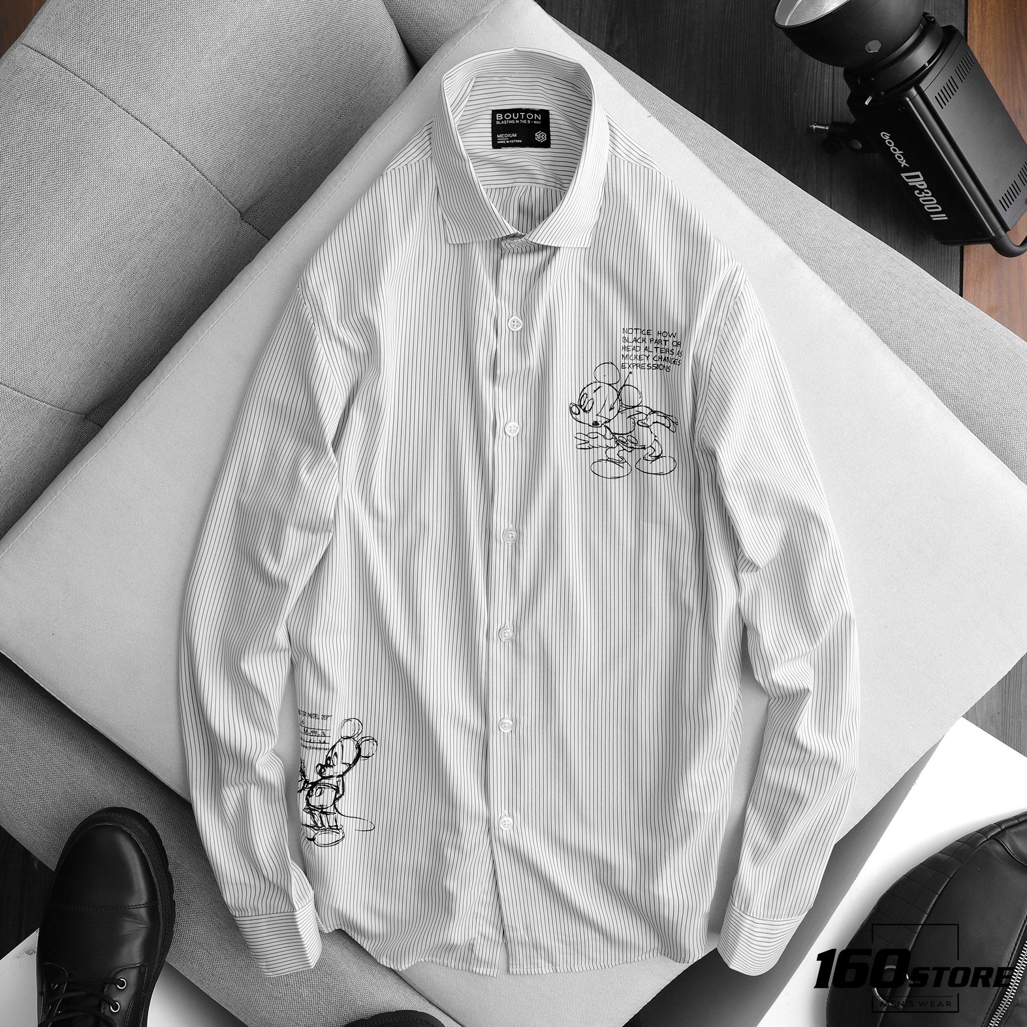 Áo sơmi BOUTON striped X Mckey