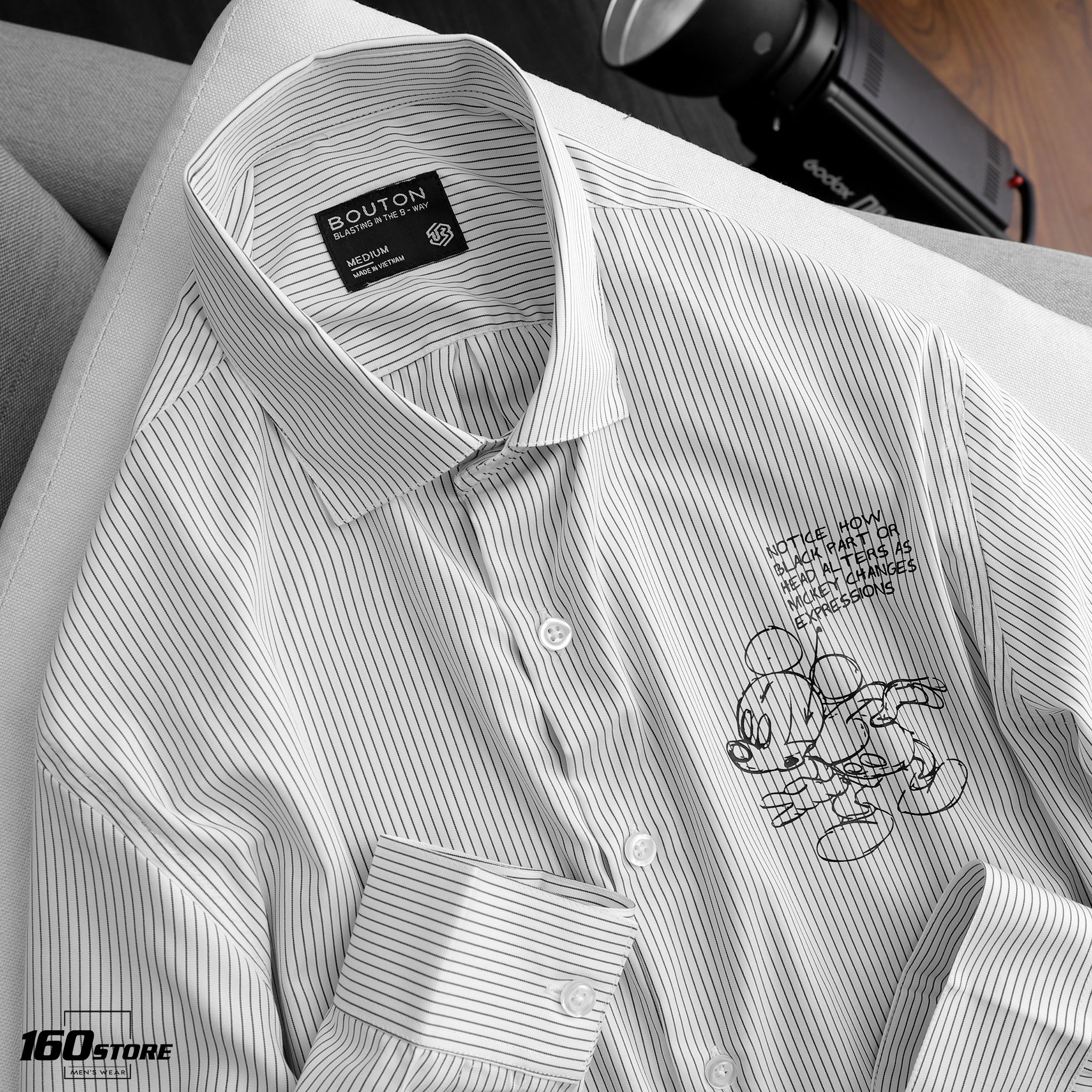 Áo sơmi BOUTON striped X Mckey