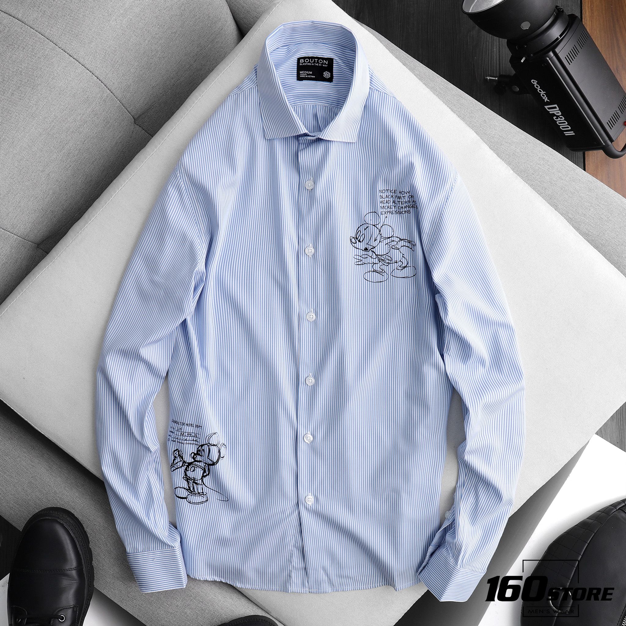 Áo sơmi BOUTON striped X Mckey