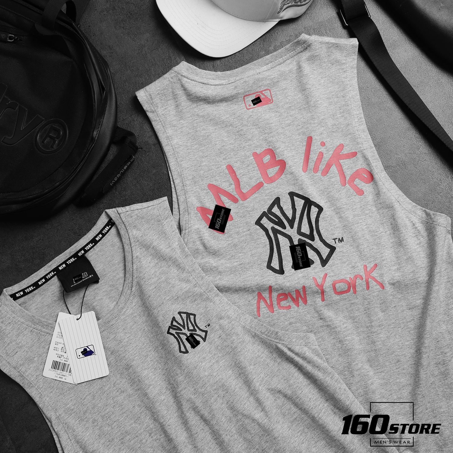 Áo thun 3 lỗ M.L.B NY