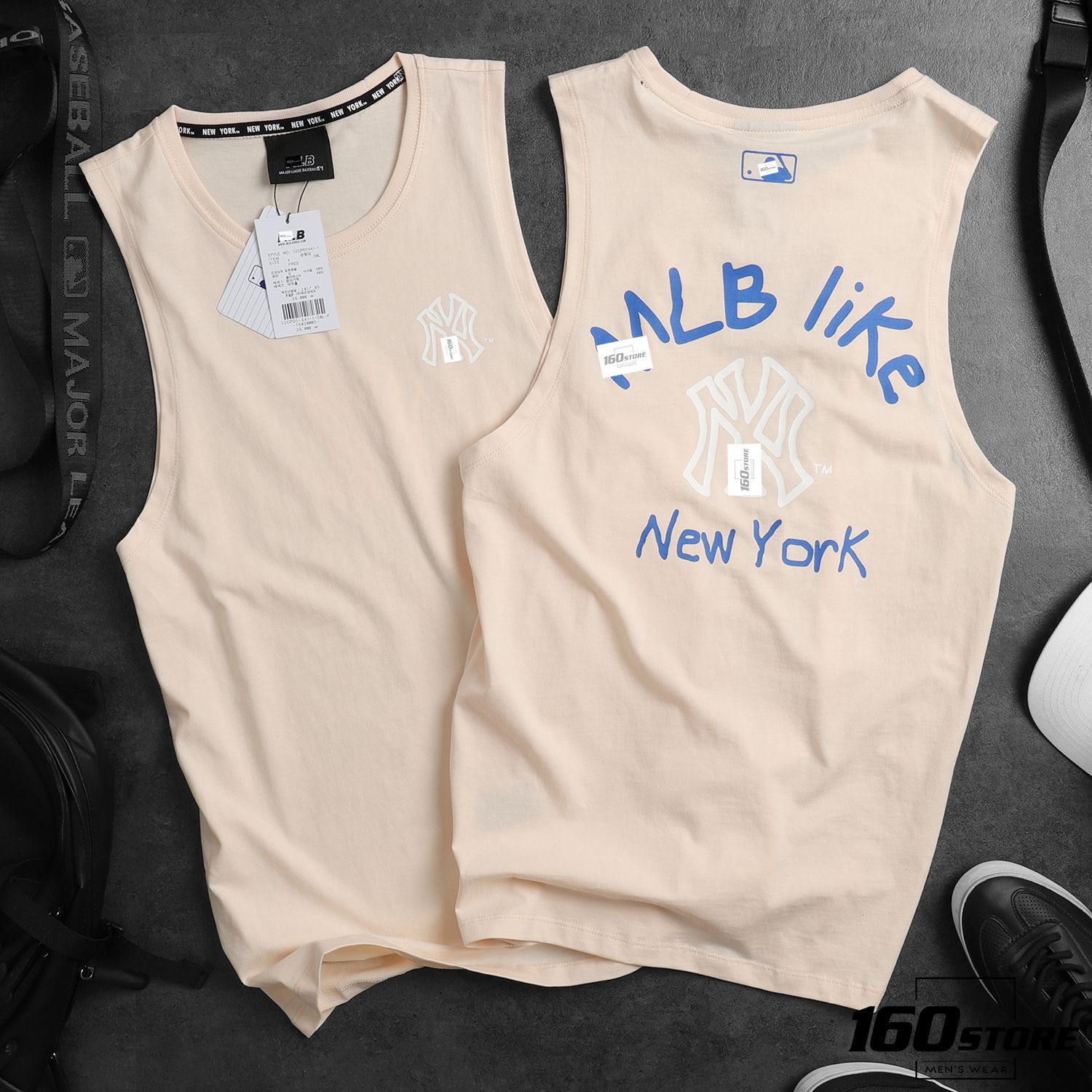 Áo thun 3 lỗ M.L.B NY