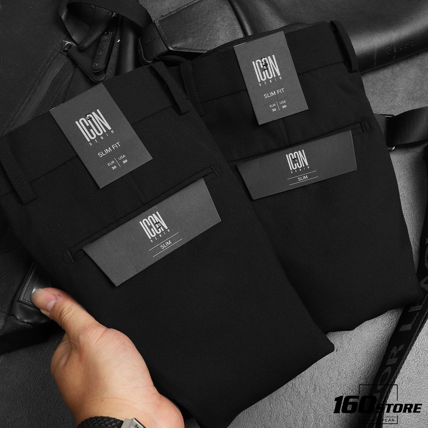 Quần tây ICON & DENIM Black