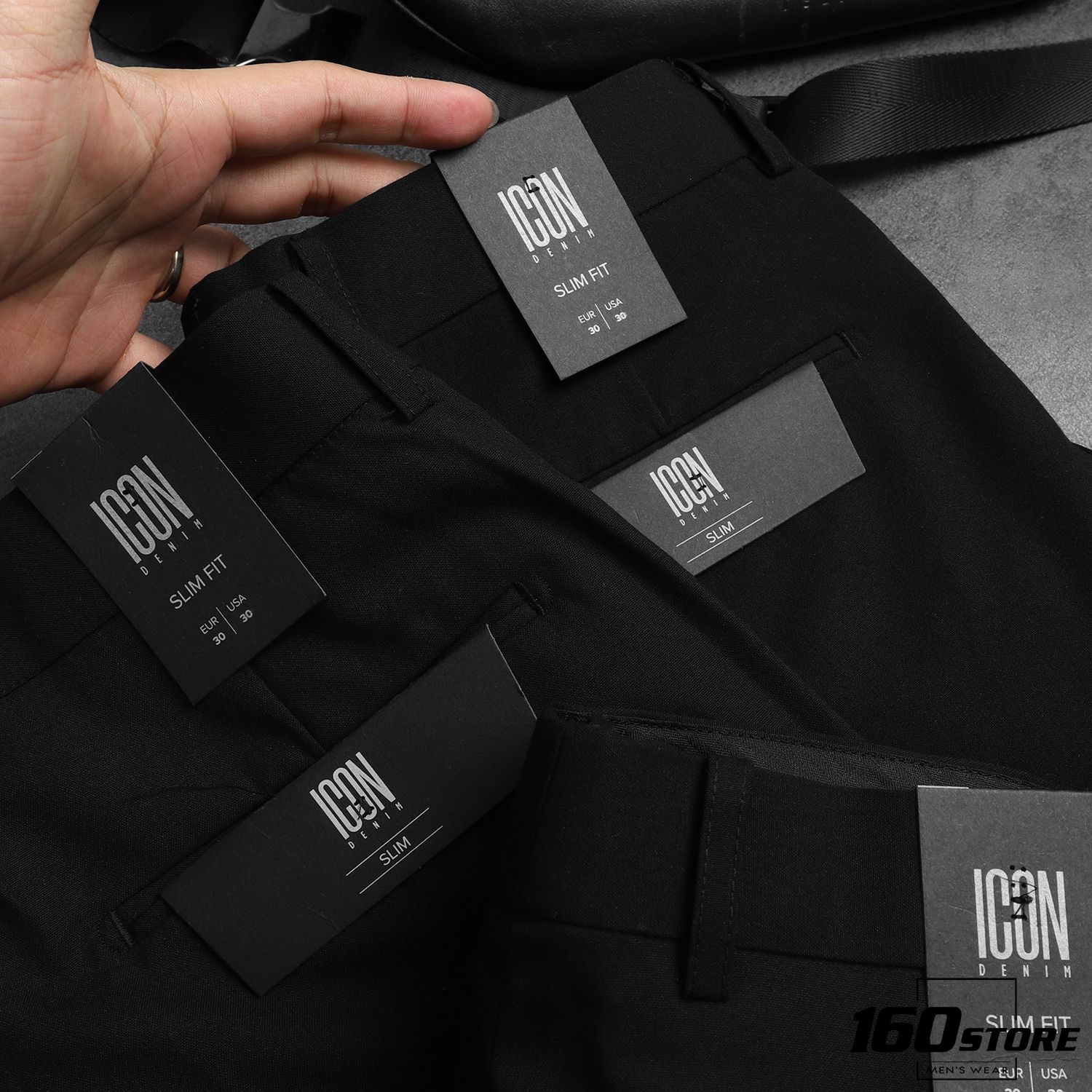 Quần tây ICON & DENIM Black