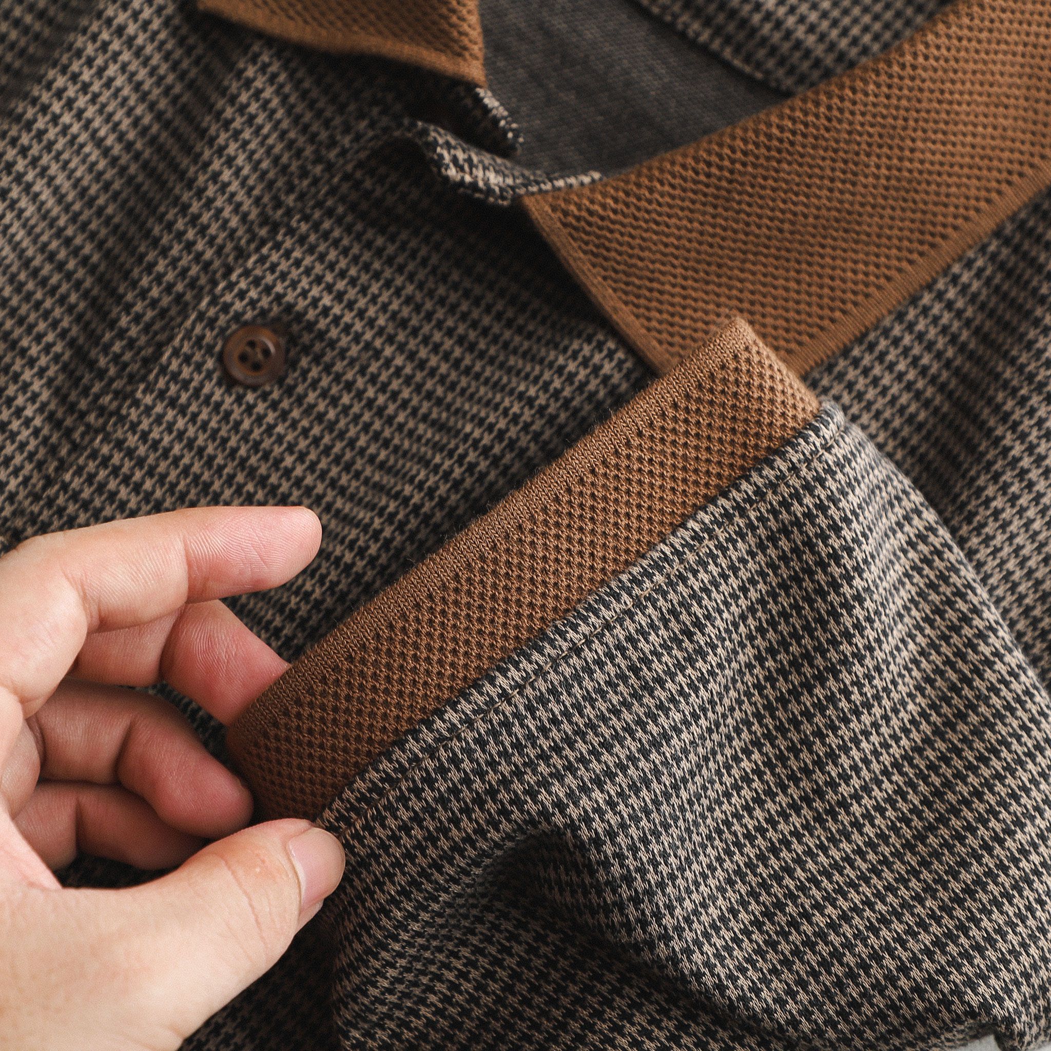 Áo Polo BOUTON Brown Caro